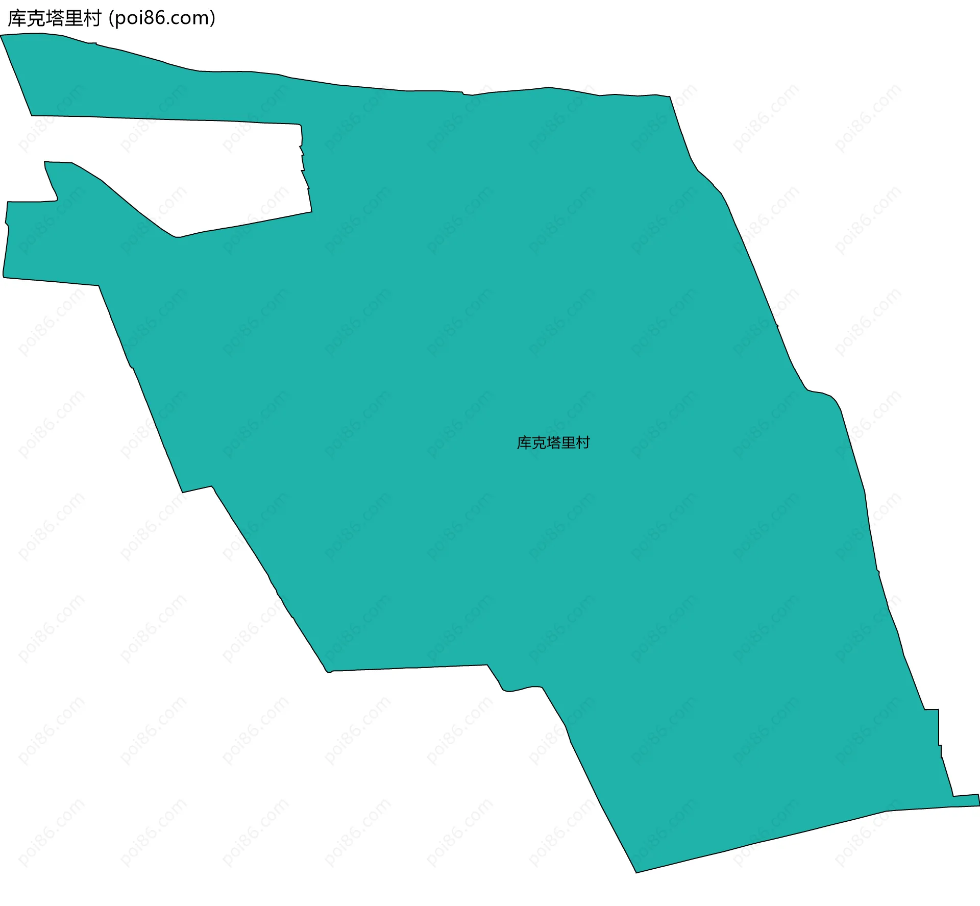 库克塔里村边界地图