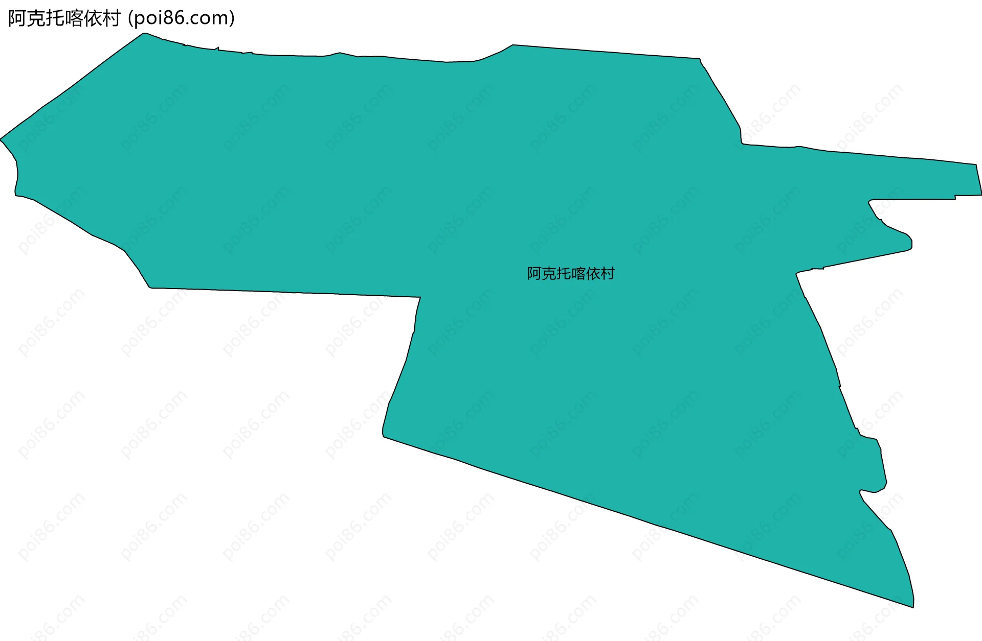 阿克托喀依村边界地图