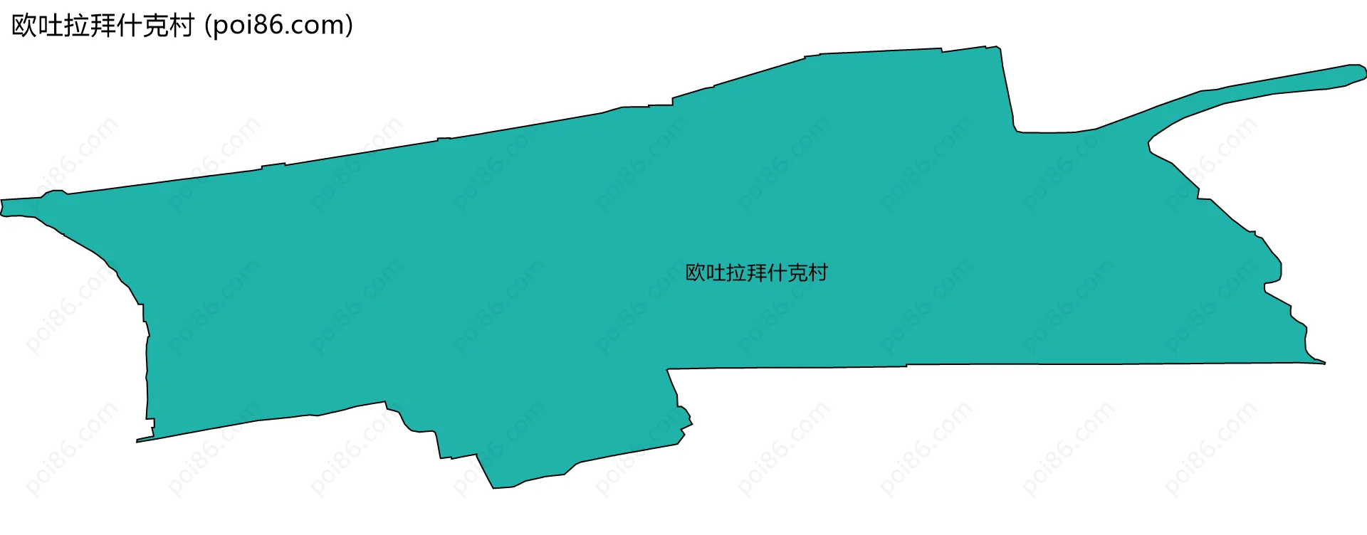 欧吐拉拜什克村边界地图