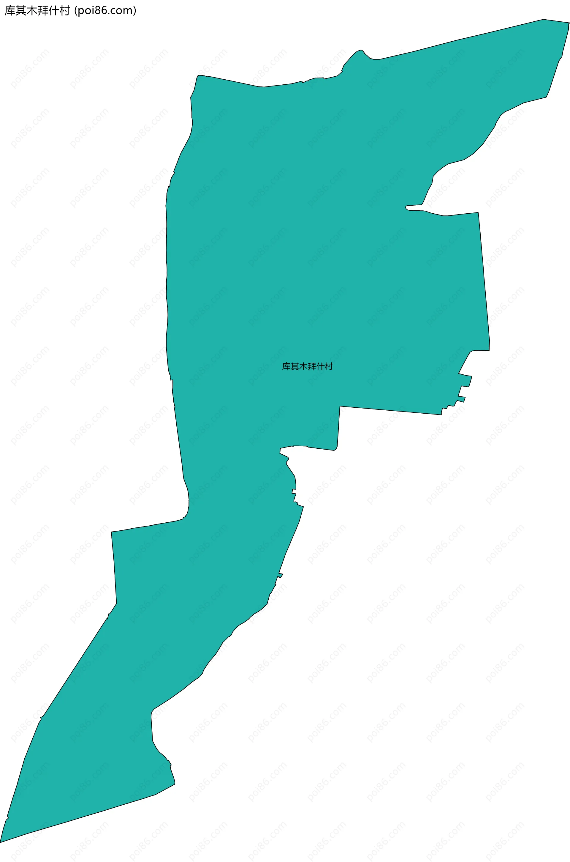 库其木拜什村边界地图