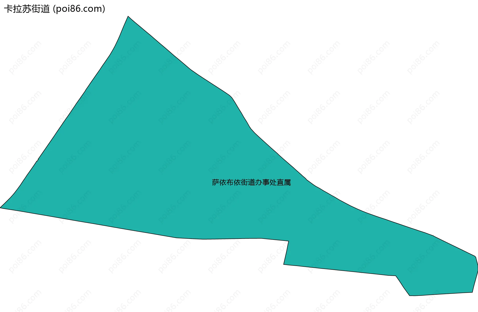 卡拉苏街道边界地图(五级行政区划)