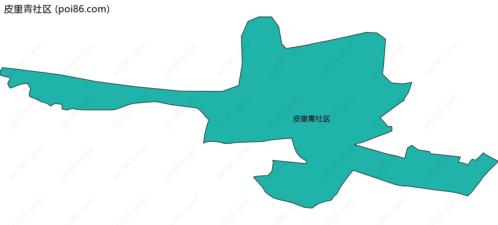 皮里青社区边界地图