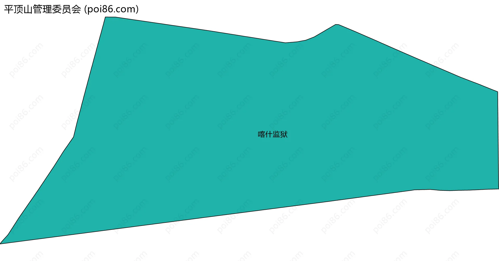 平顶山管理委员会边界地图(五级行政区划)
