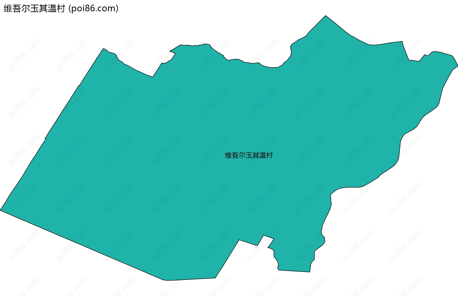 维吾尔玉其温村边界地图