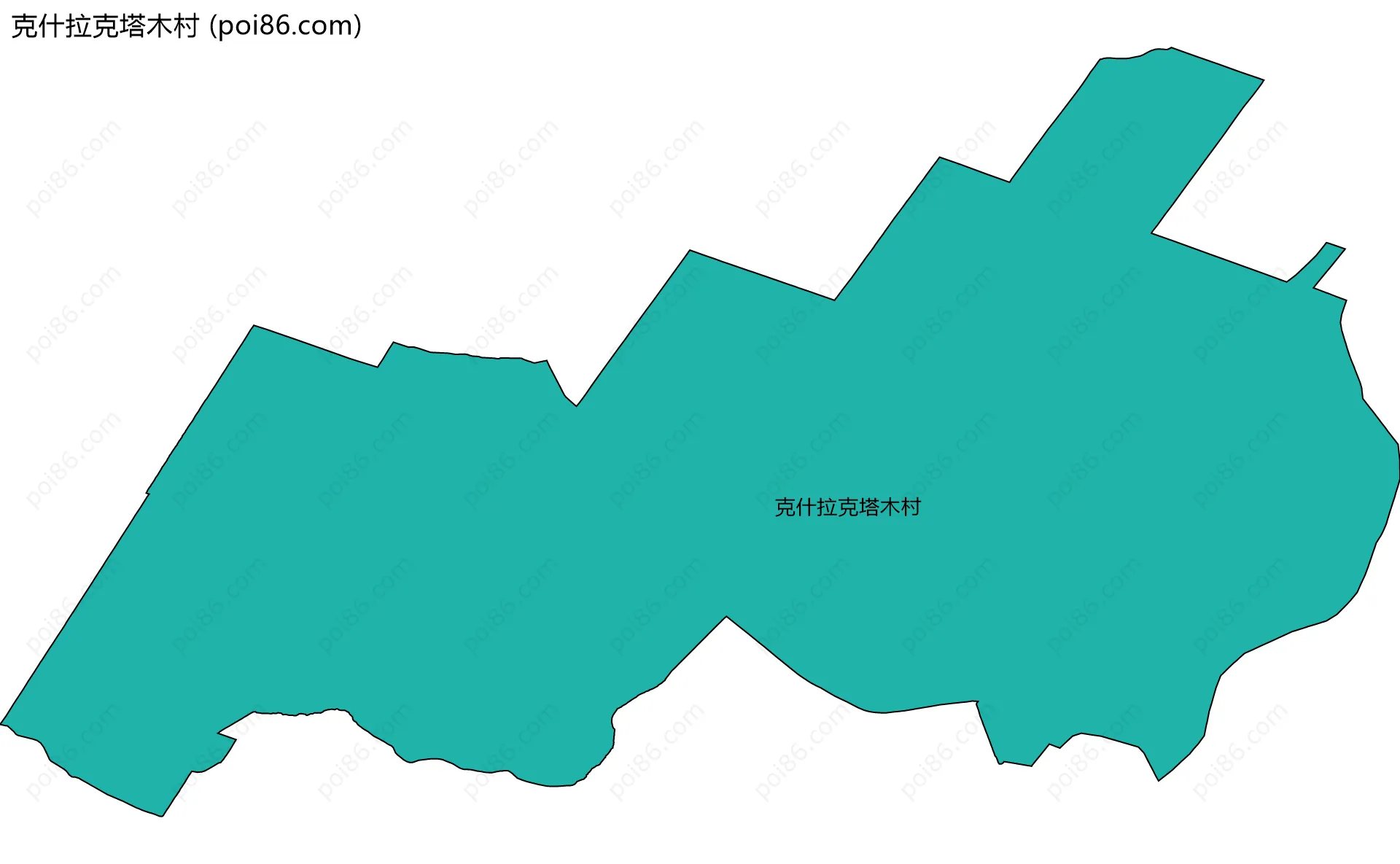 克什拉克塔木村边界地图