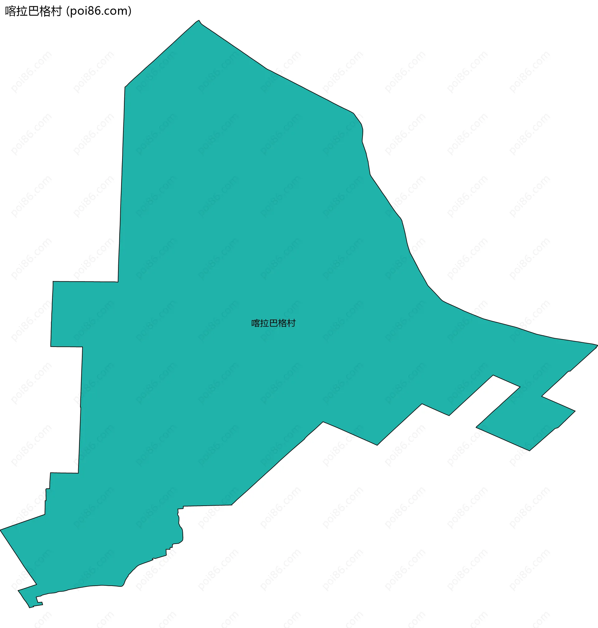 喀拉巴格村边界地图