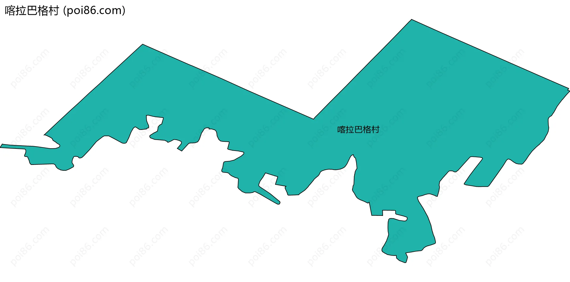 喀拉巴格村边界地图