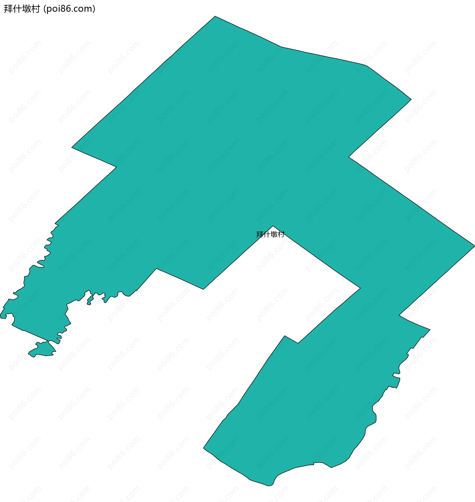 拜什墩村边界地图