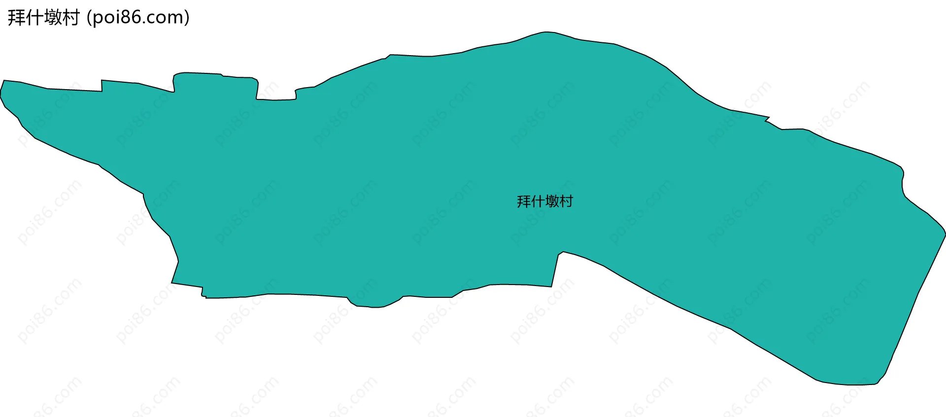 拜什墩村边界地图