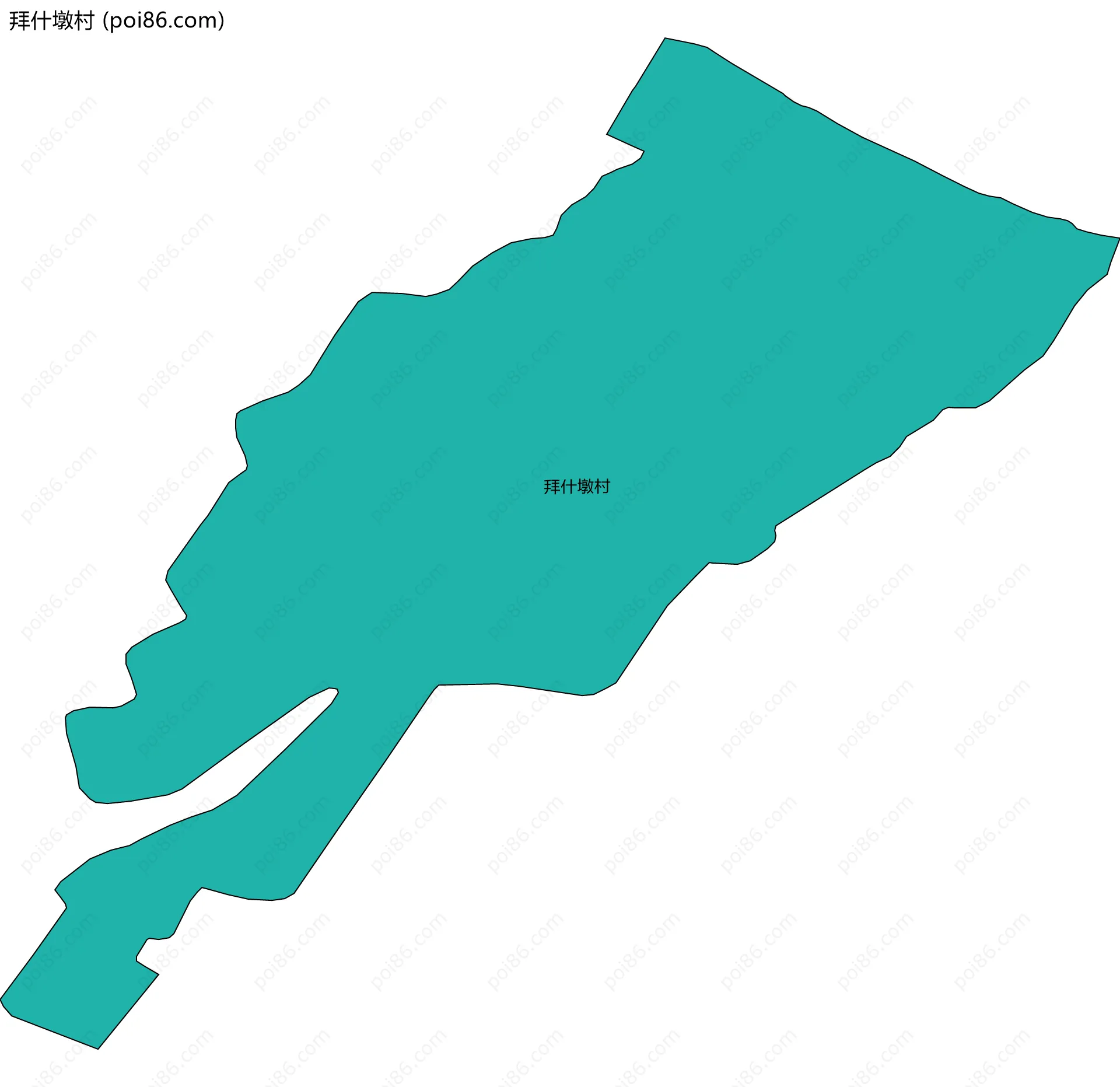 拜什墩村边界地图