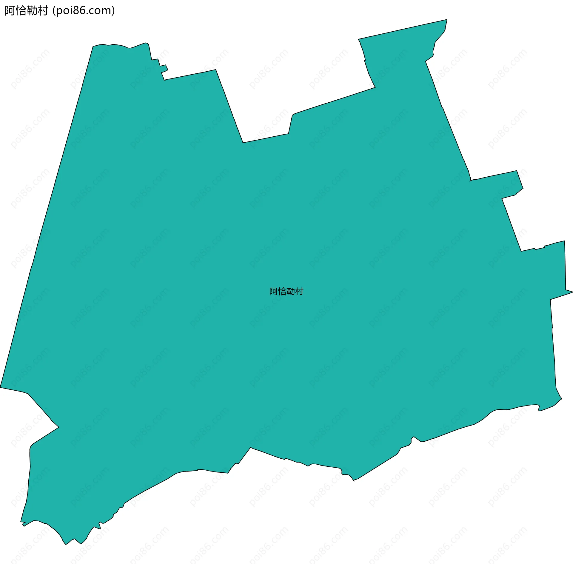 阿恰勒村边界地图
