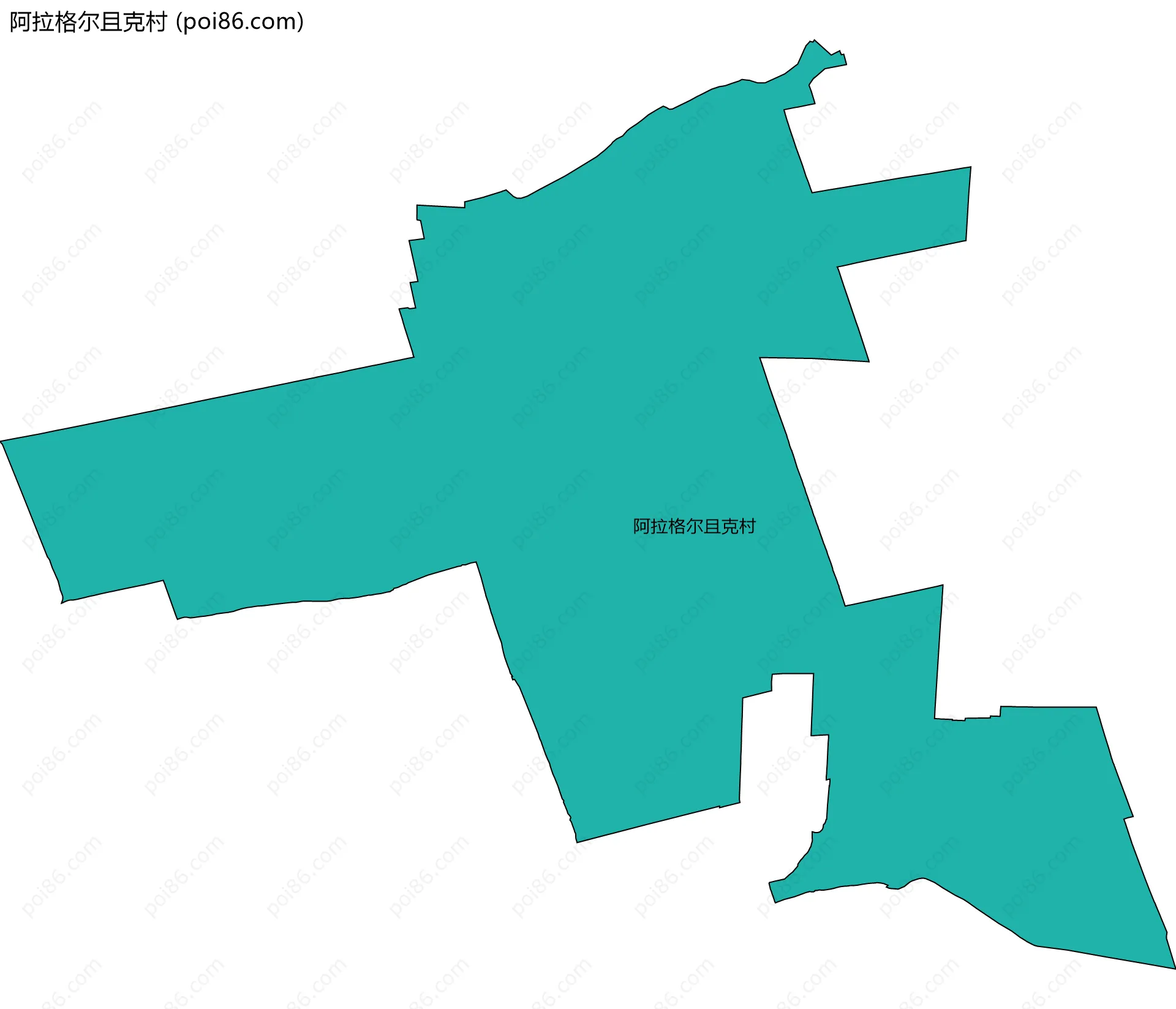 阿拉格尔且克村边界地图