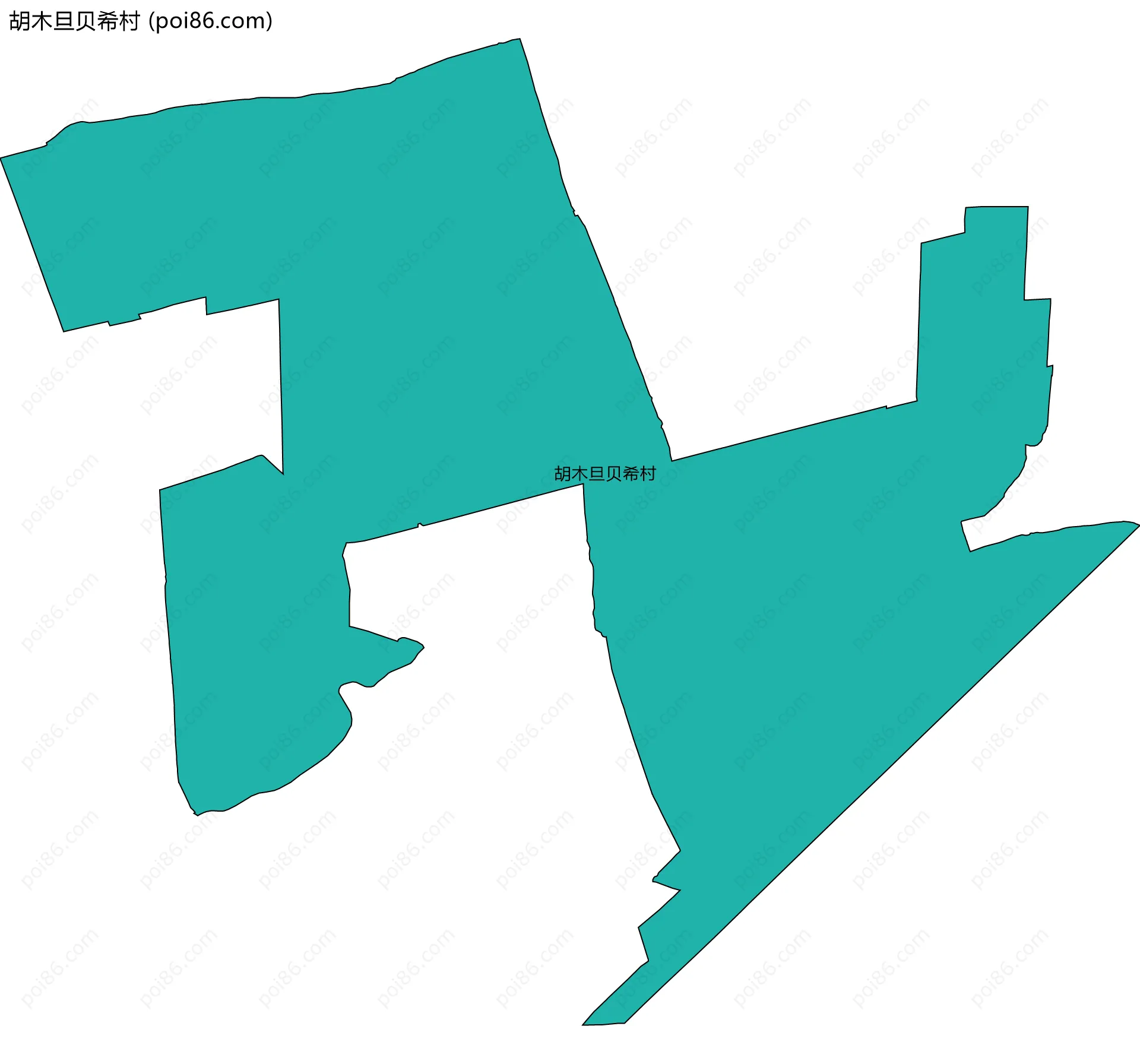 胡木旦贝希村边界地图