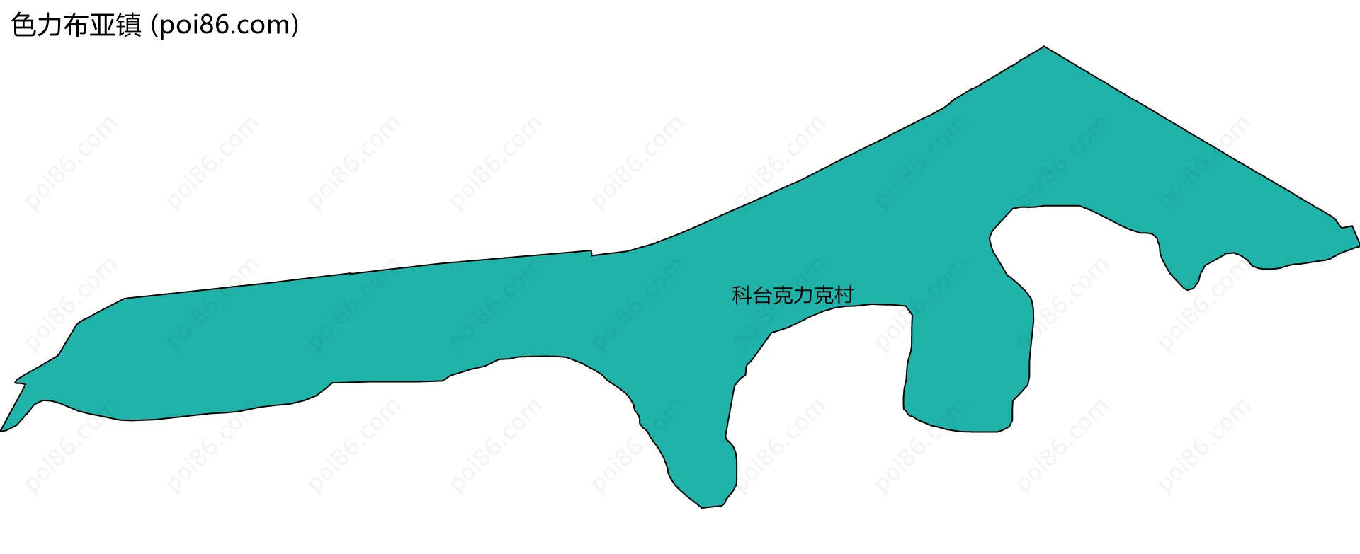 色力布亚镇边界地图(五级行政区划)
