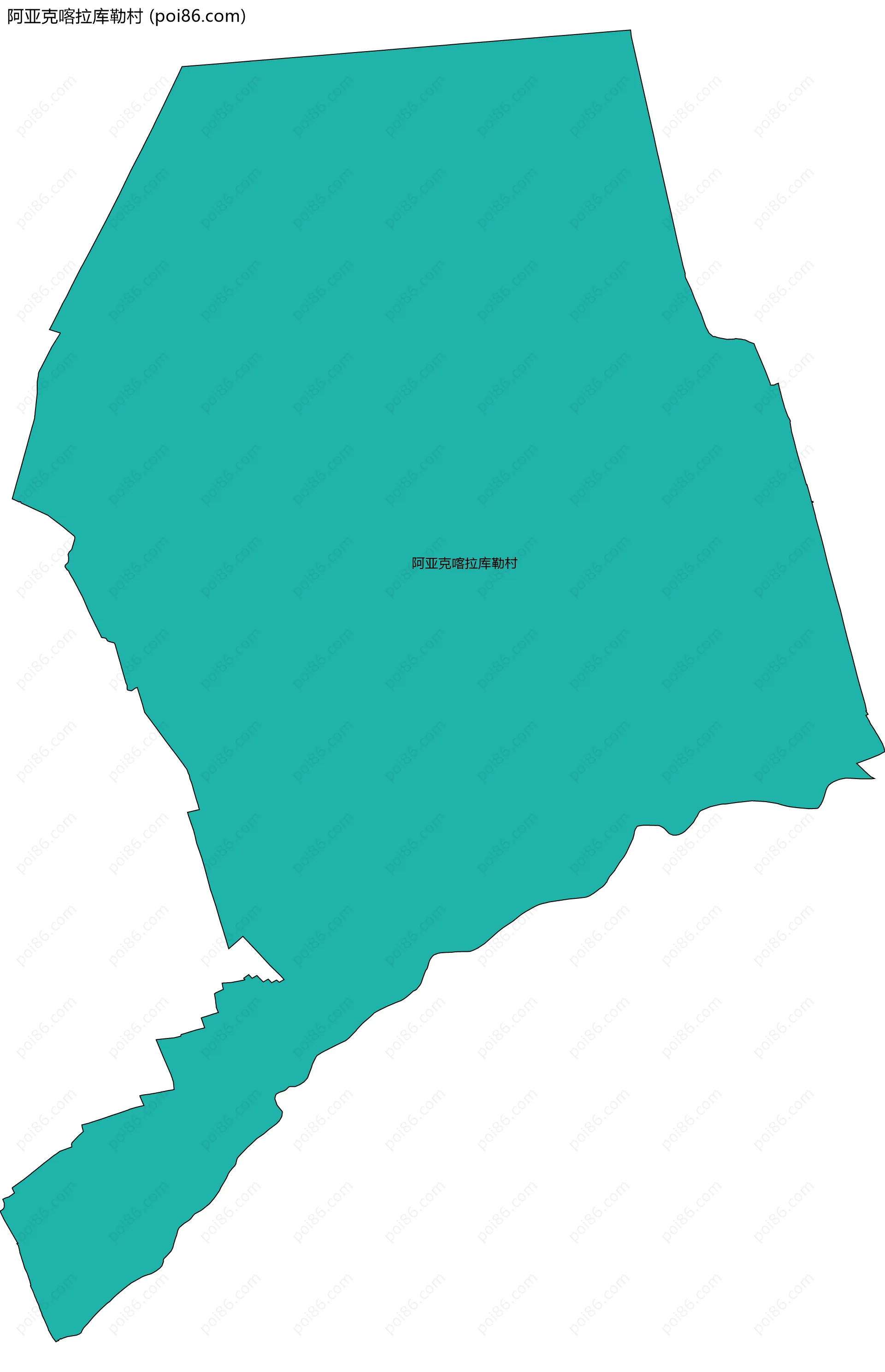 阿亚克喀拉库勒村边界地图