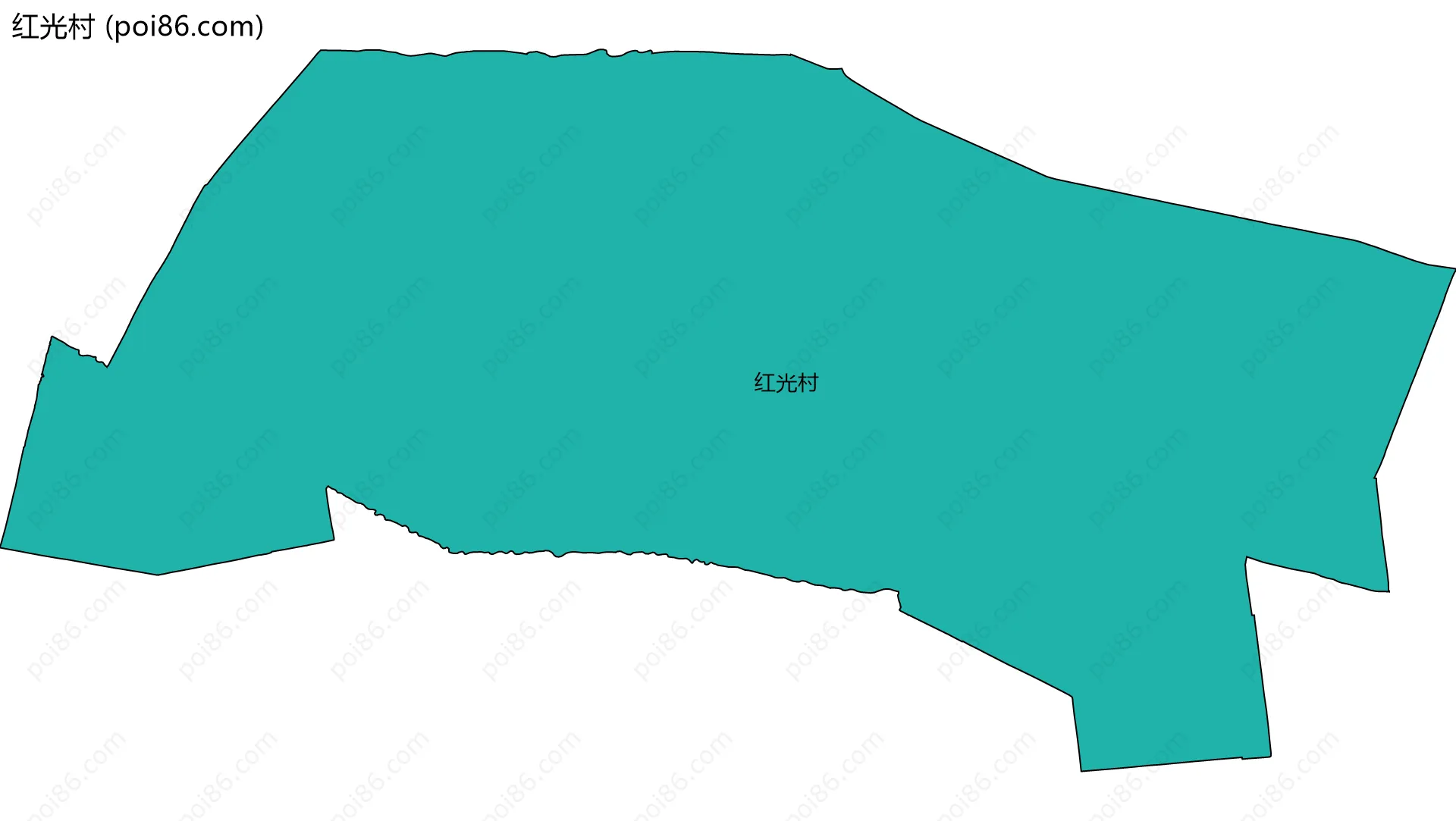 红光村边界地图