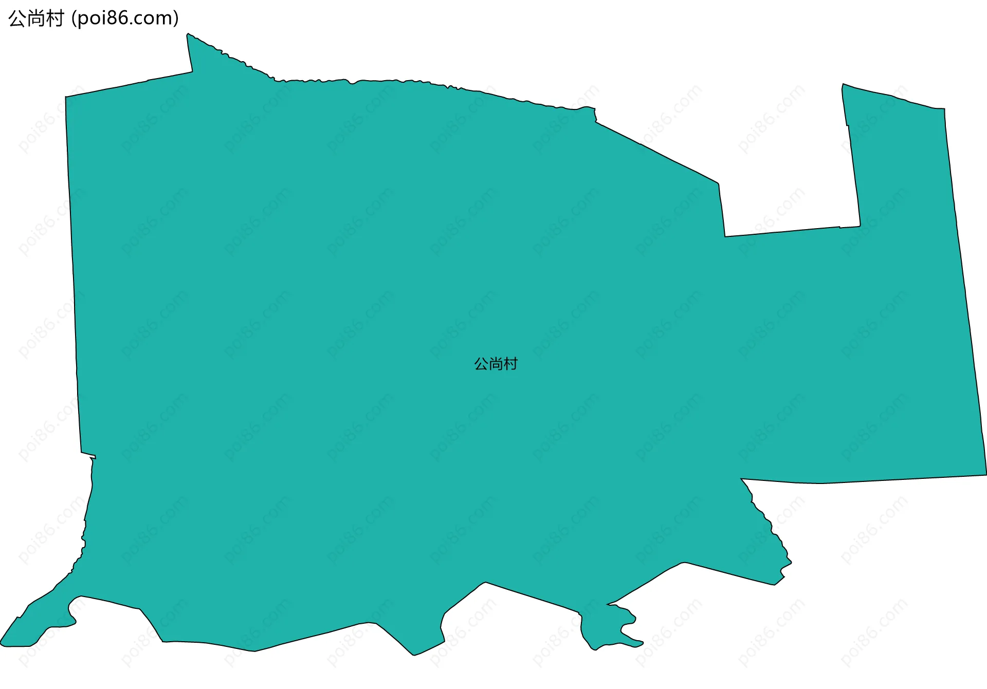 公尚村边界地图