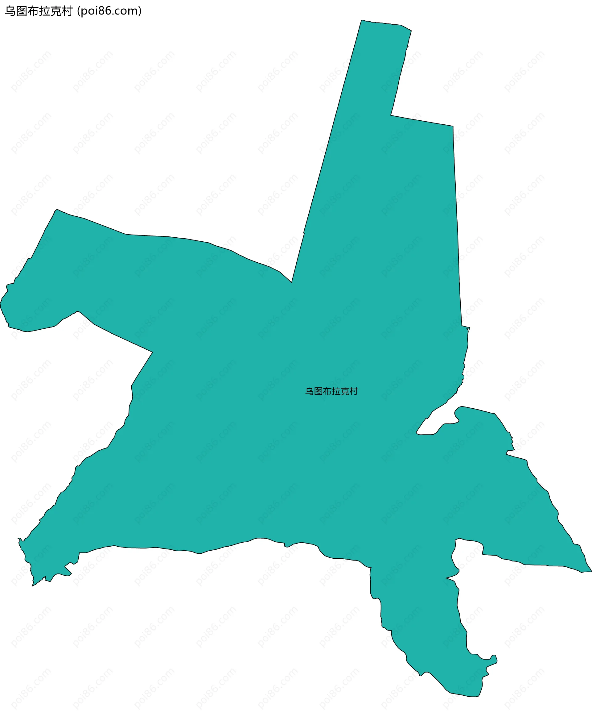 乌图布拉克村边界地图