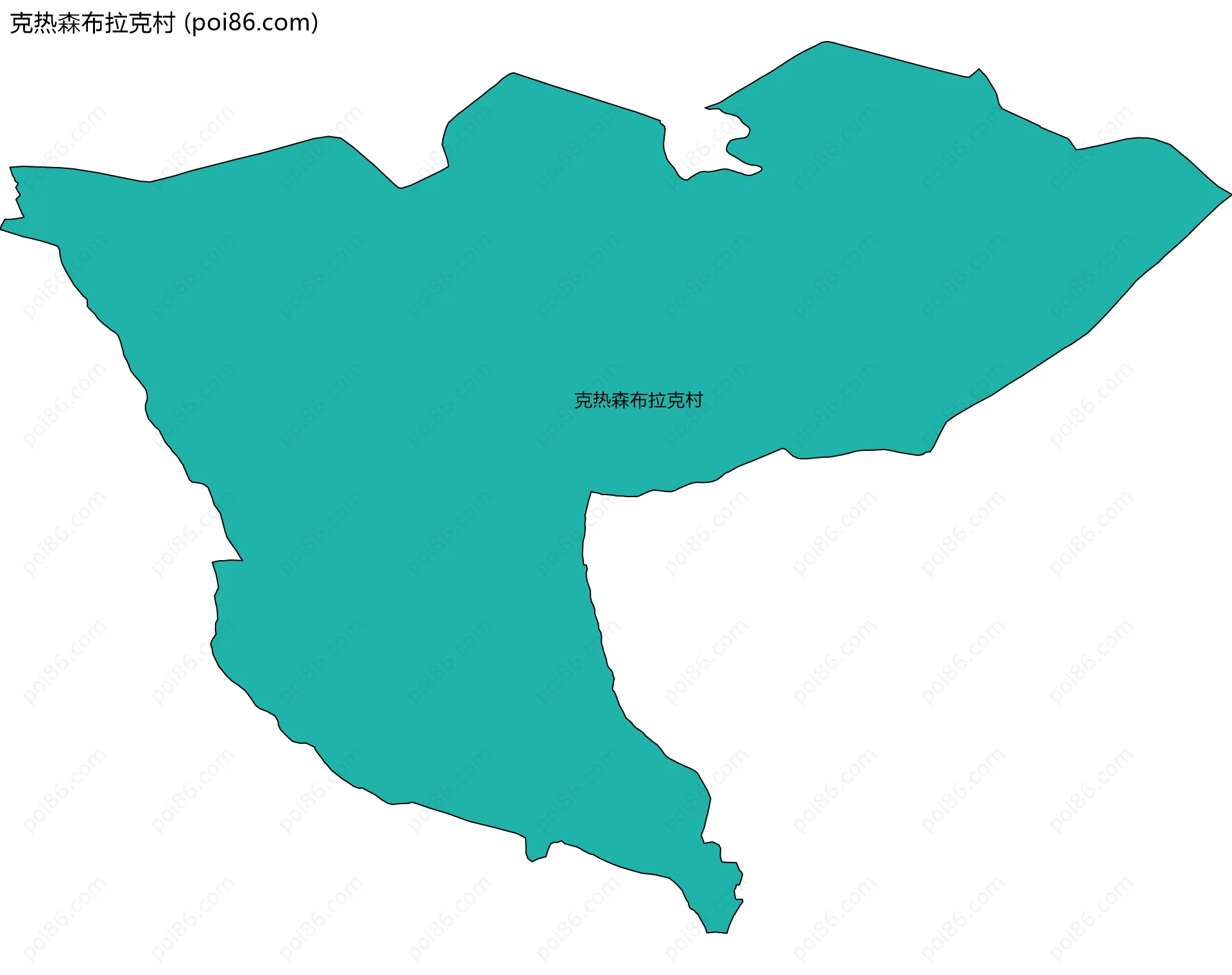 克热森布拉克村边界地图