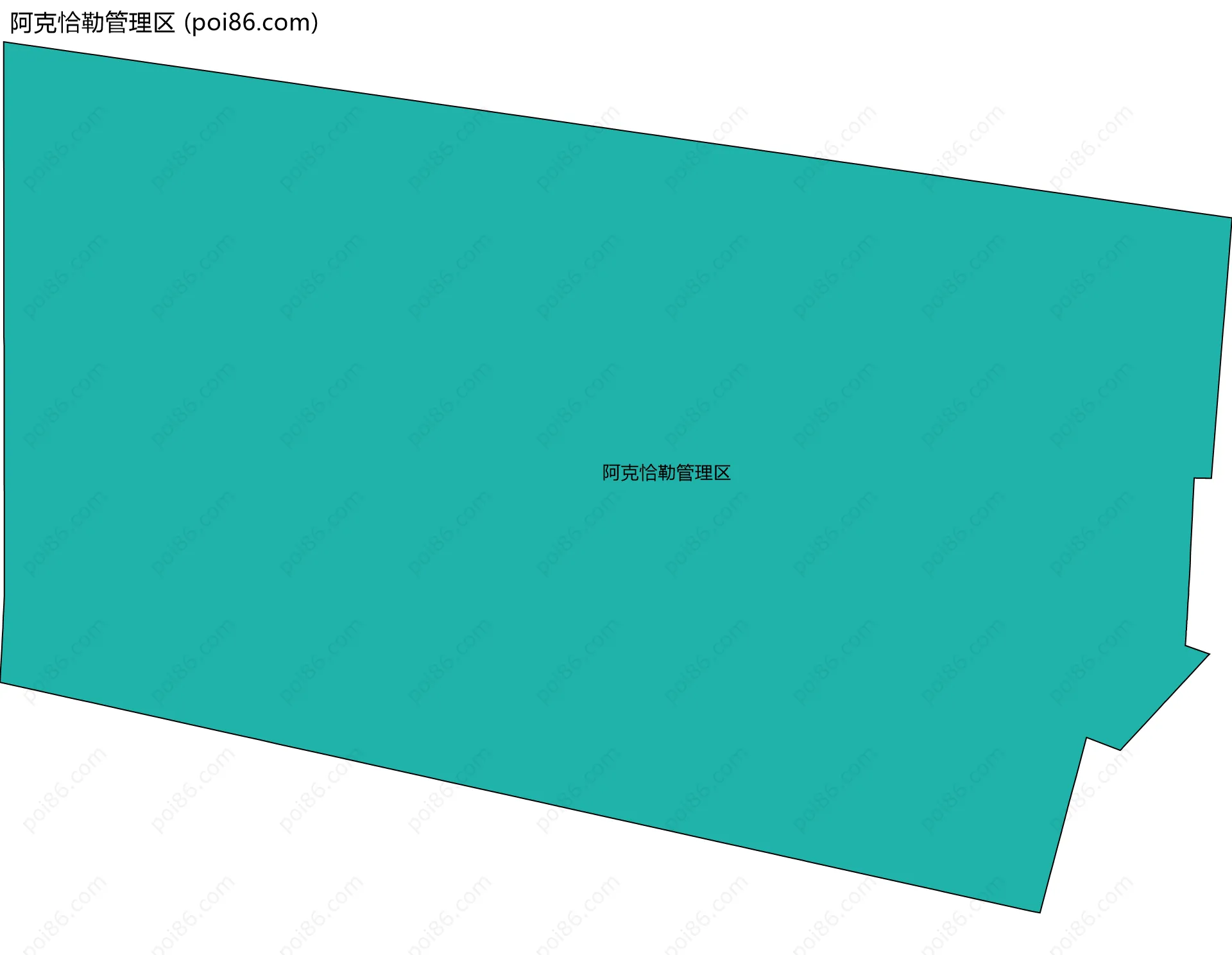 阿克恰勒管理区边界地图
