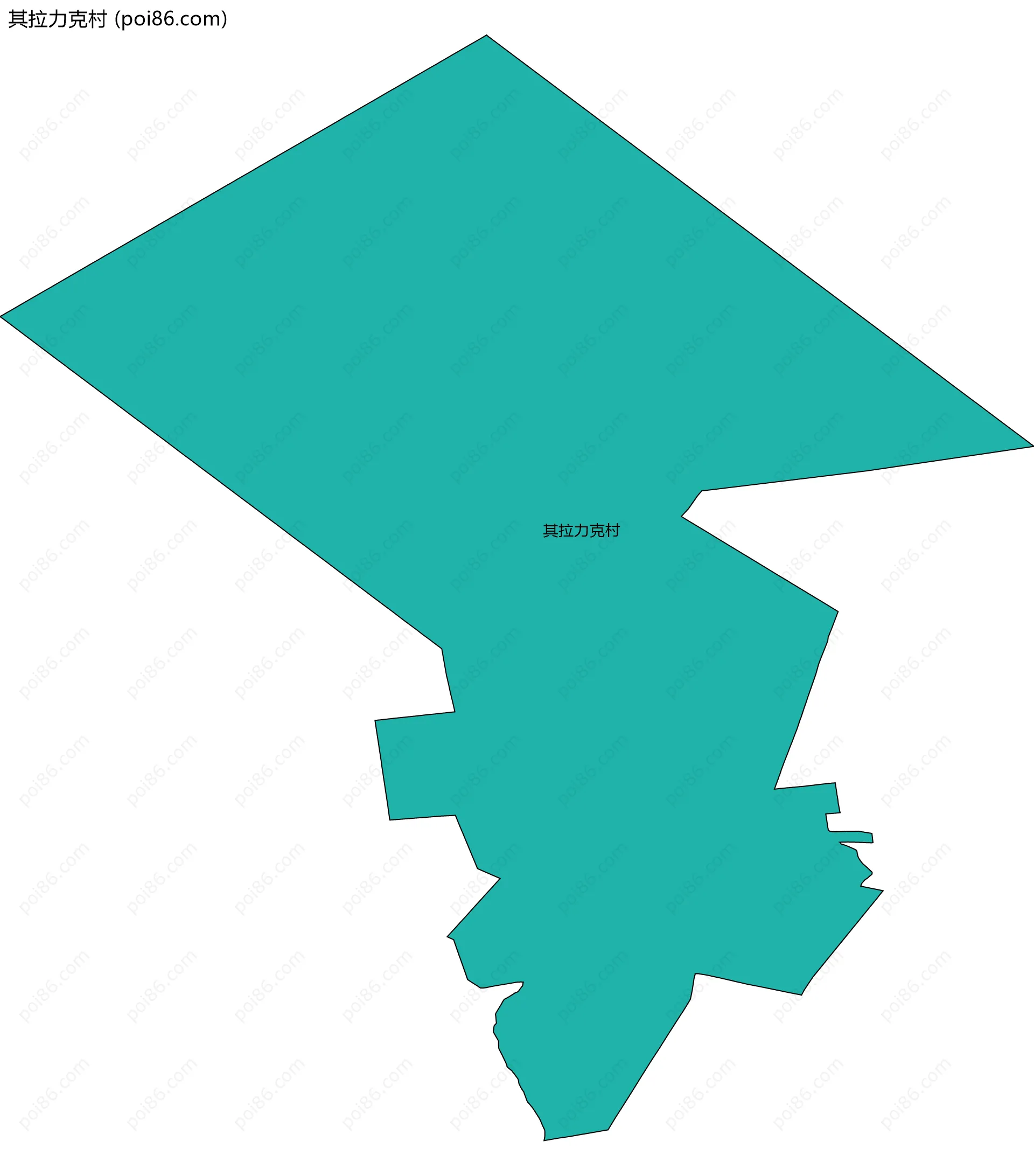 其拉力克村边界地图
