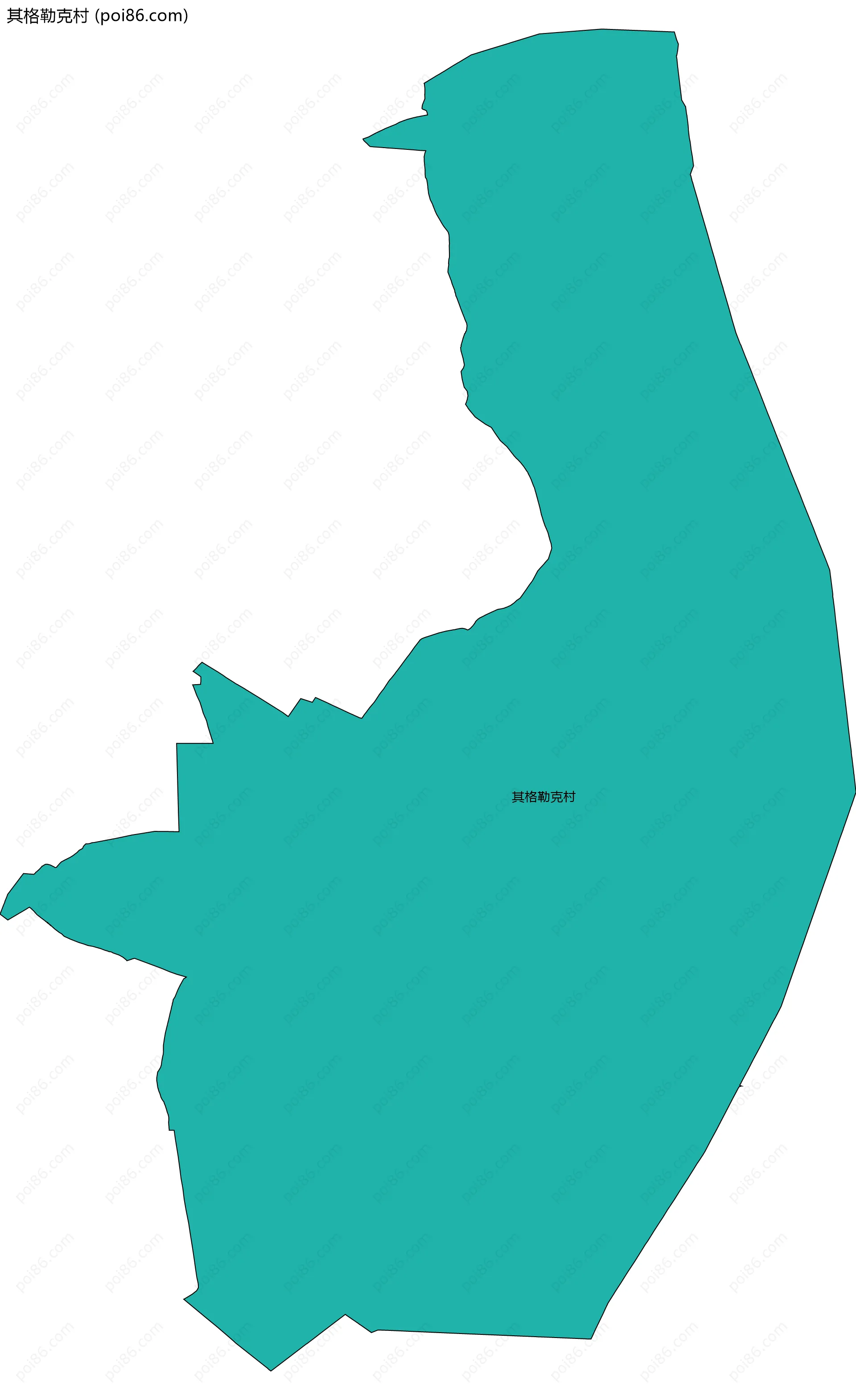 其格勒克村边界地图