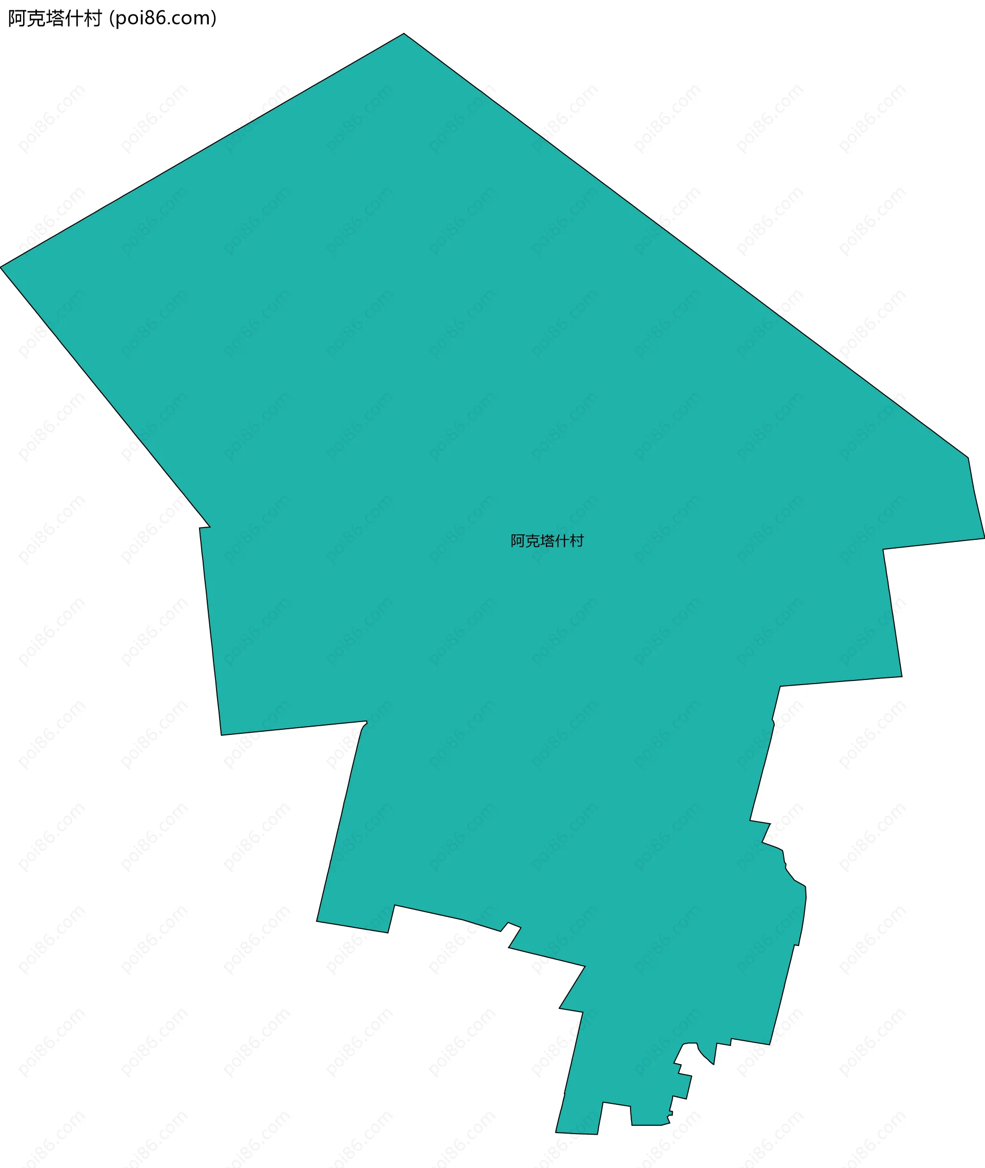 阿克塔什村边界地图