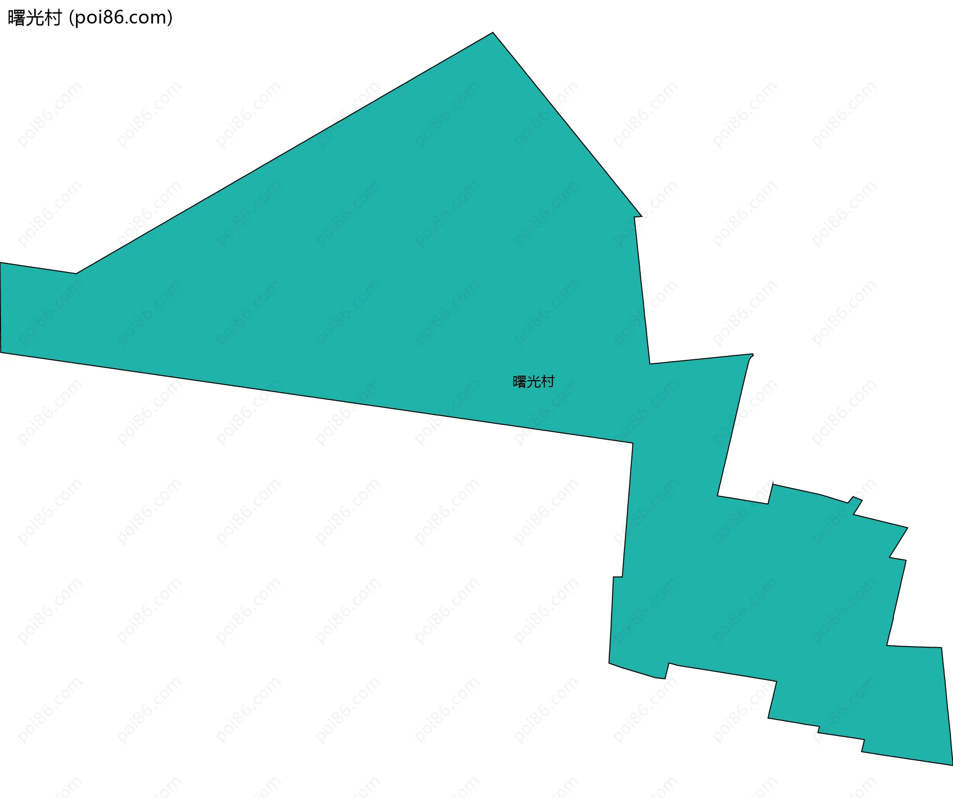 曙光村边界地图