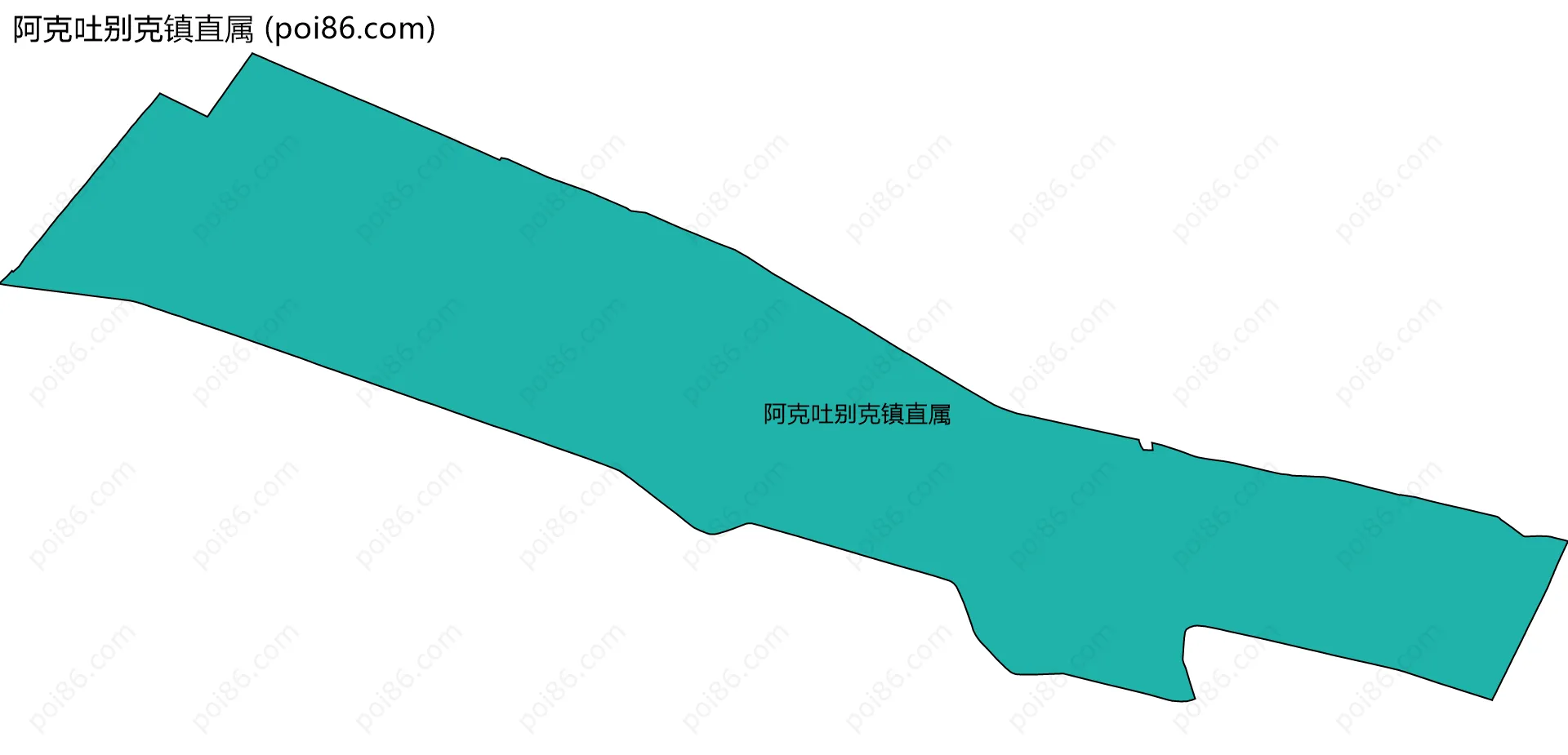 阿克吐别克镇直属边界地图