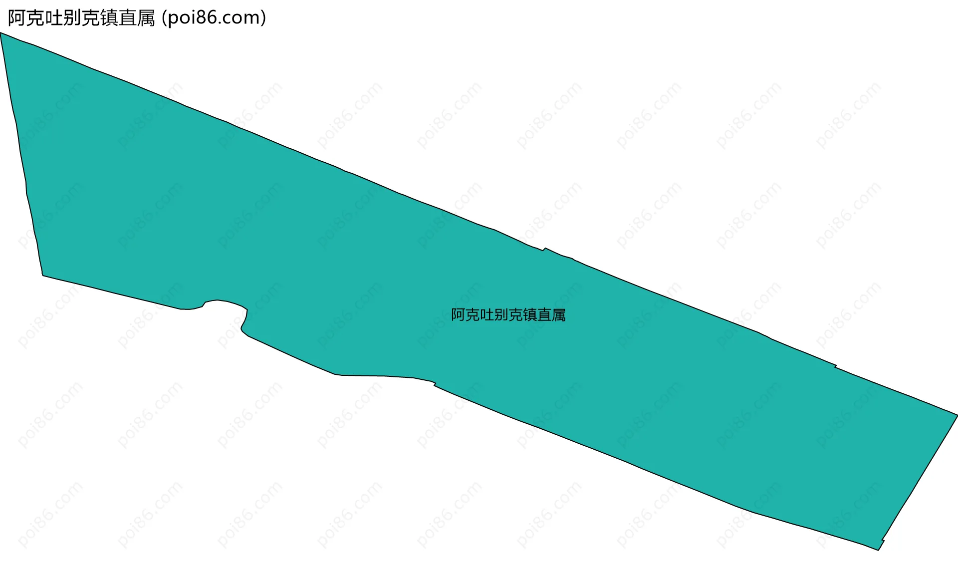 阿克吐别克镇直属边界地图