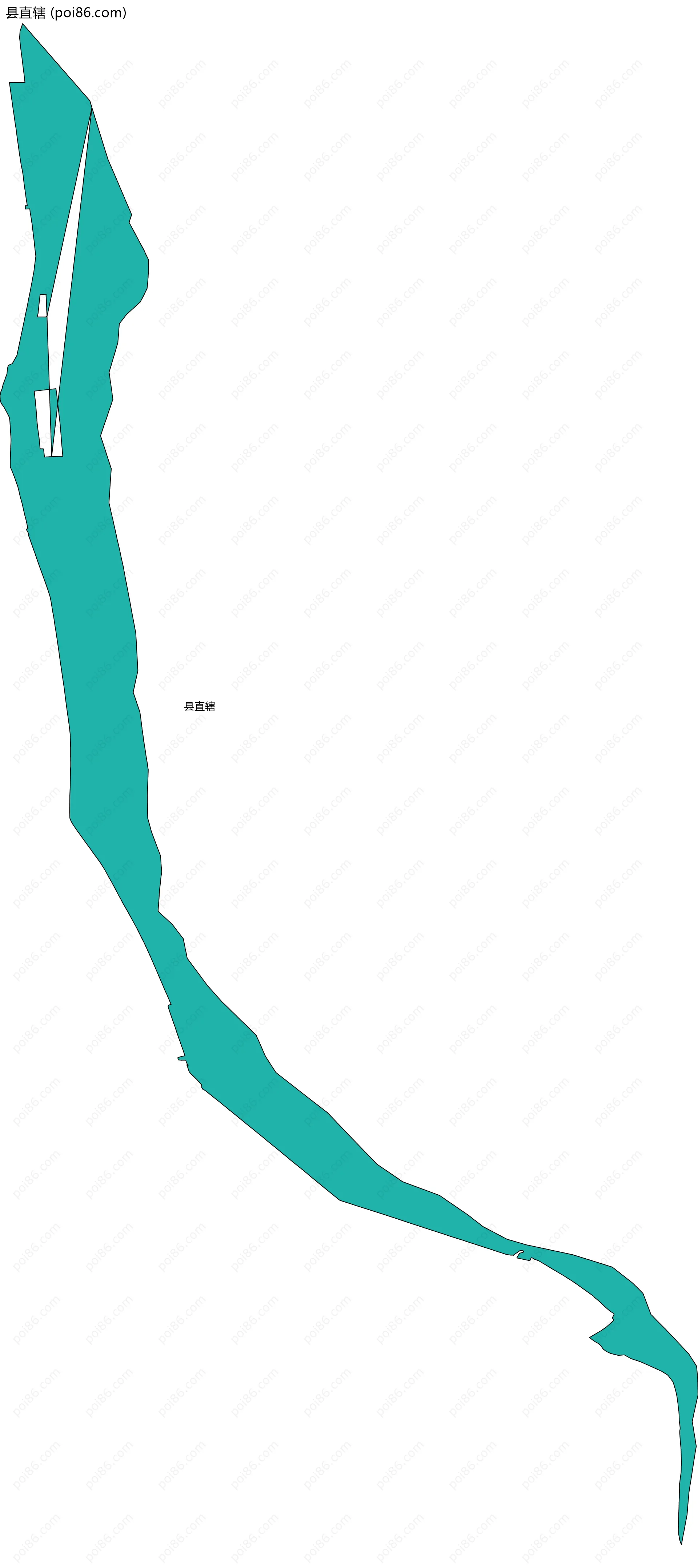 县直辖边界地图