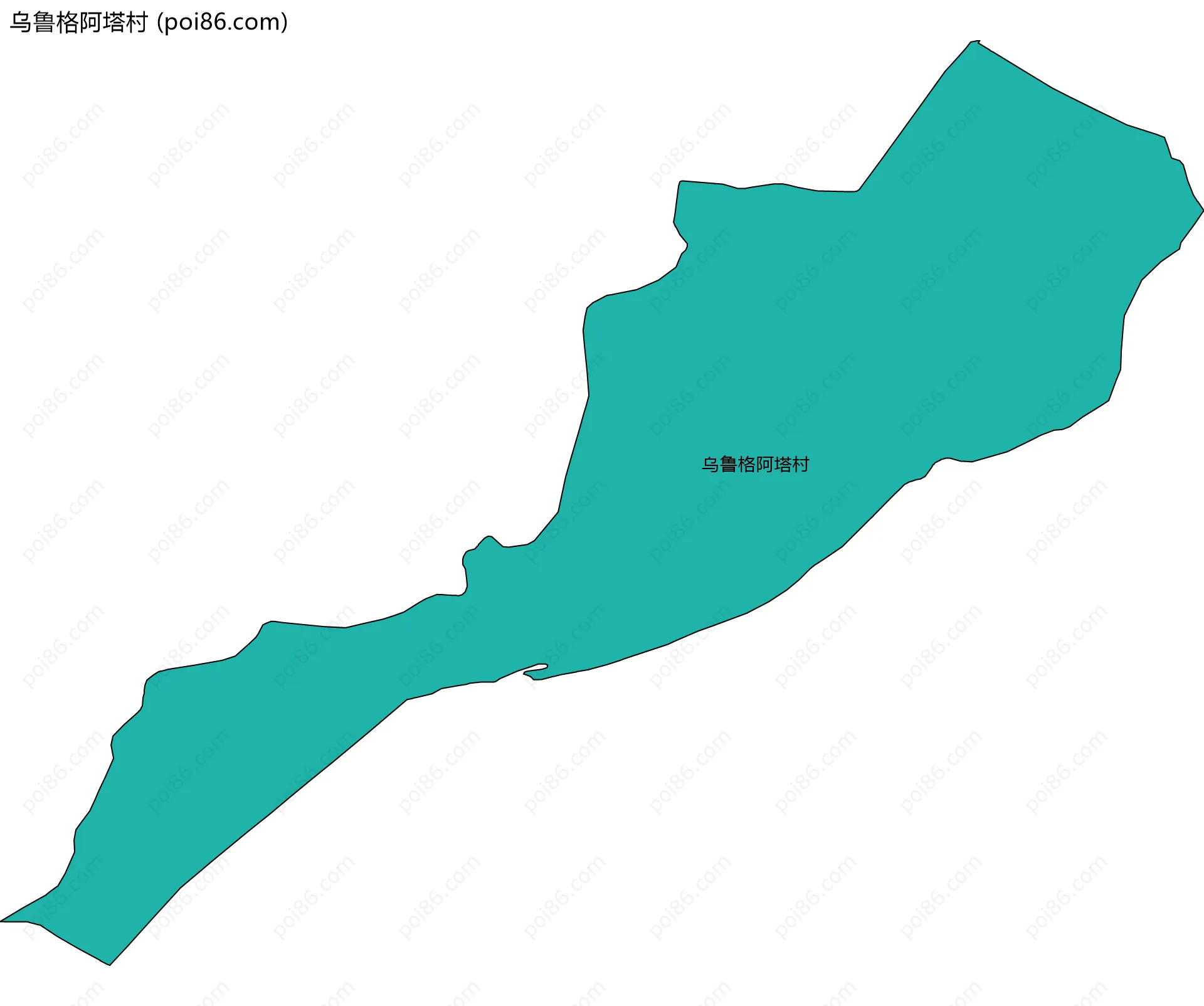 乌鲁格阿塔村边界地图