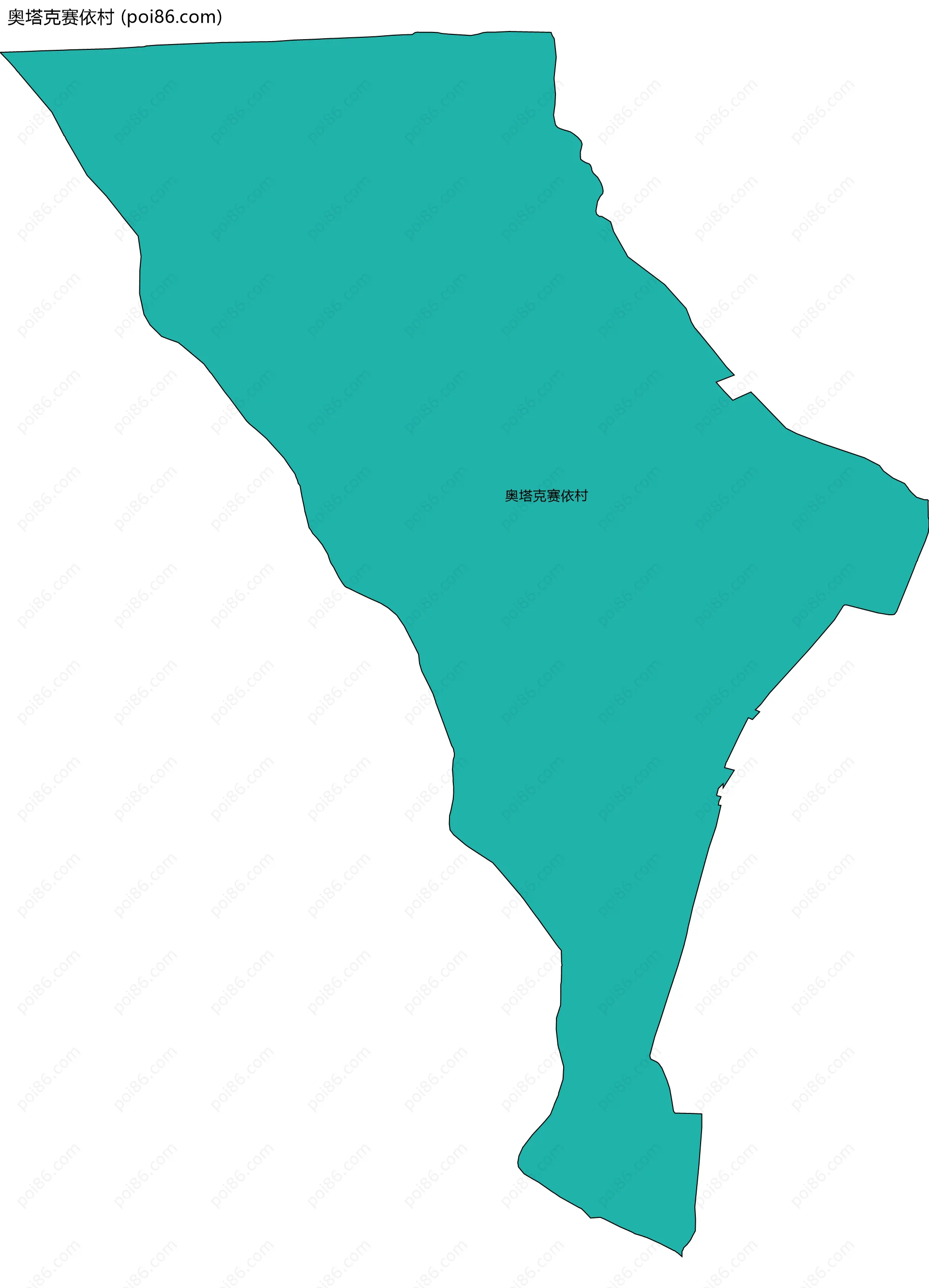 奥塔克赛依村边界地图