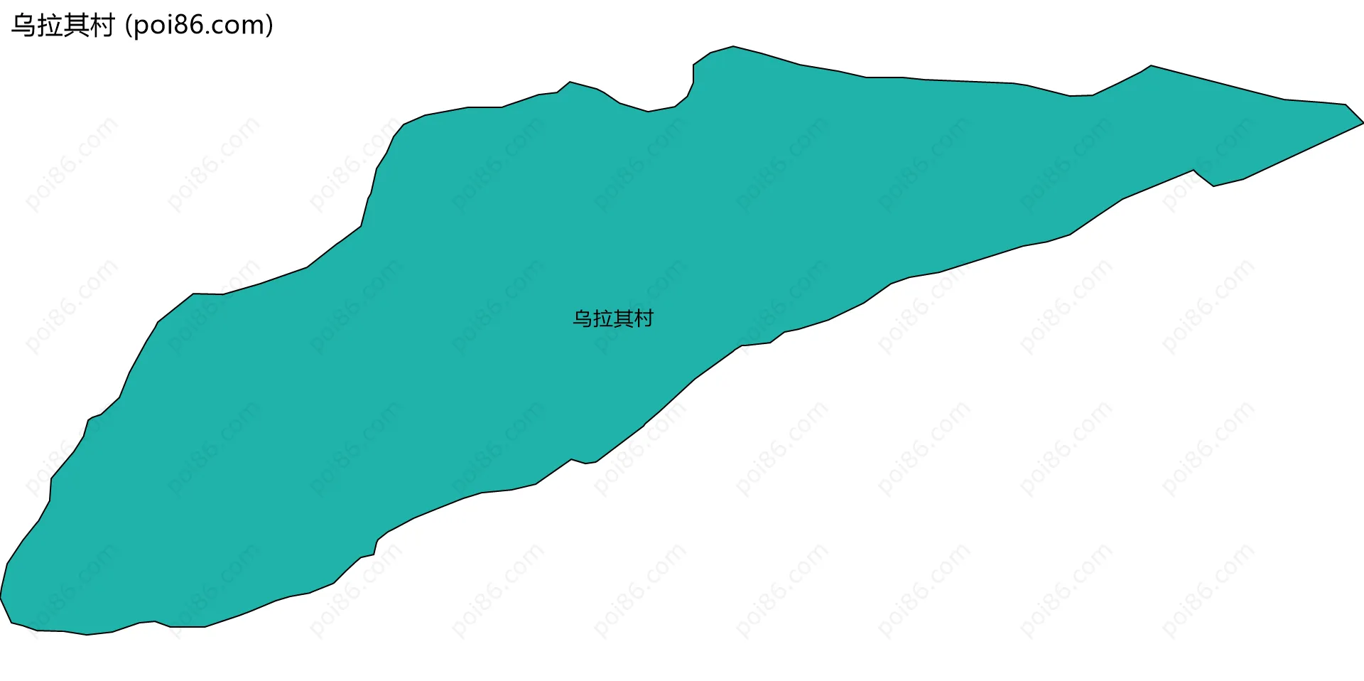 乌拉其村边界地图