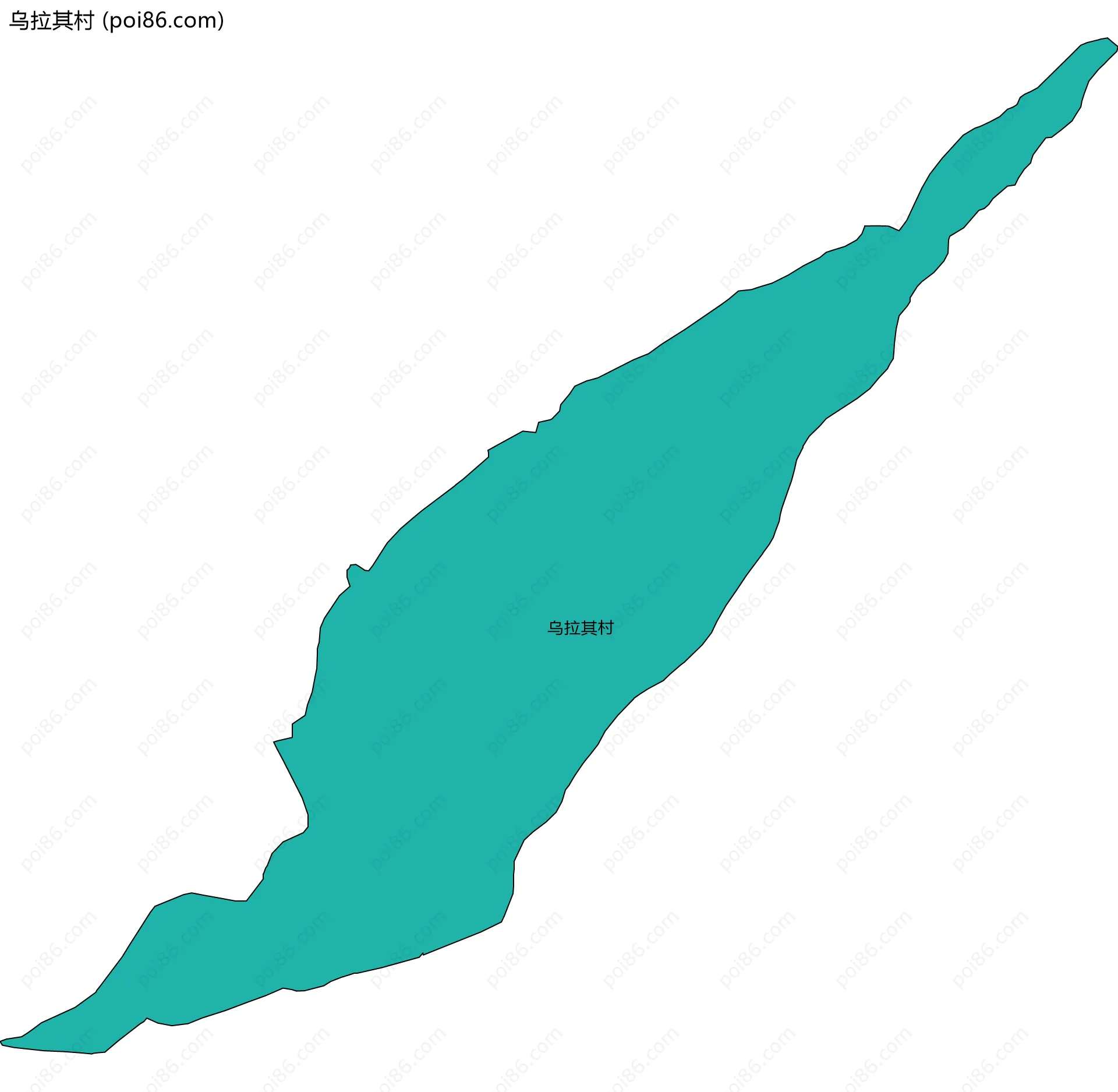 乌拉其村边界地图