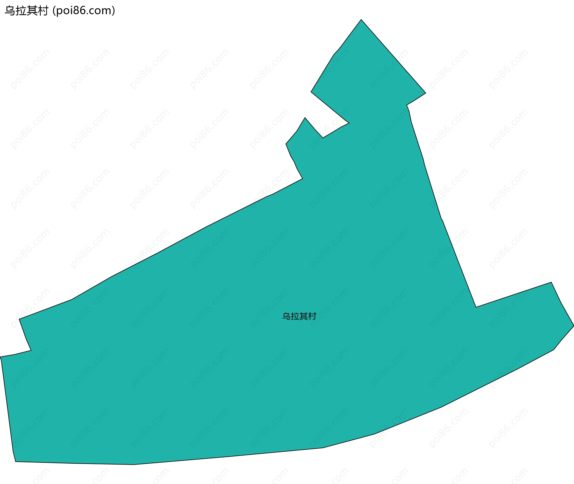 乌拉其村边界地图