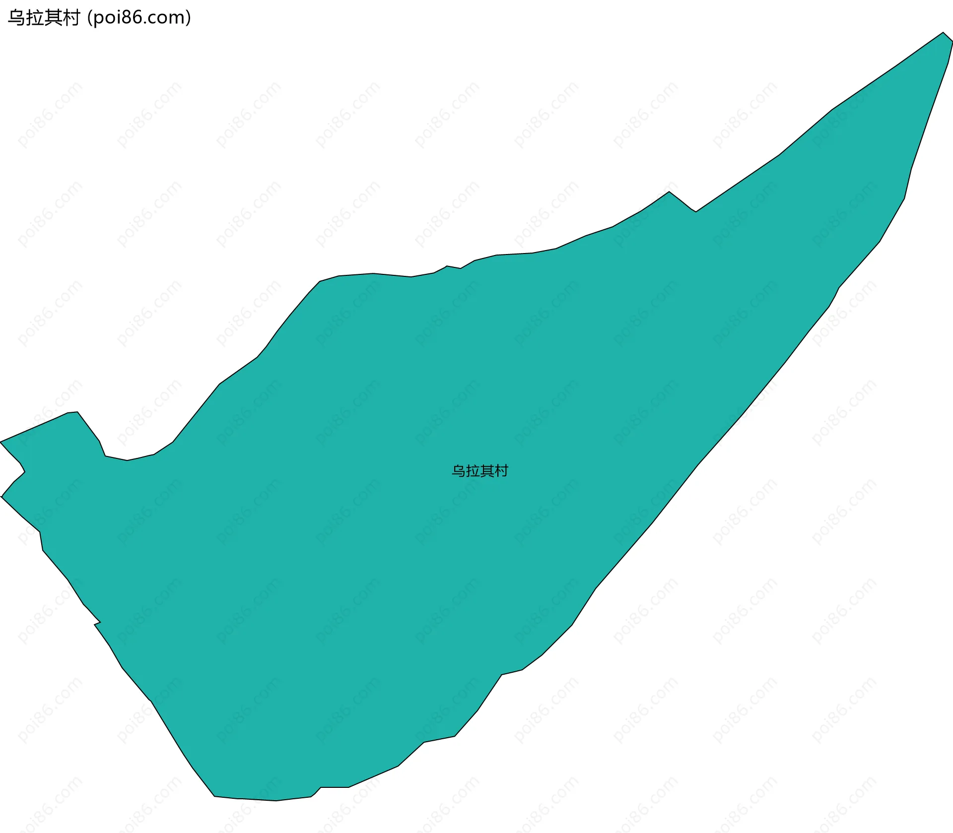 乌拉其村边界地图