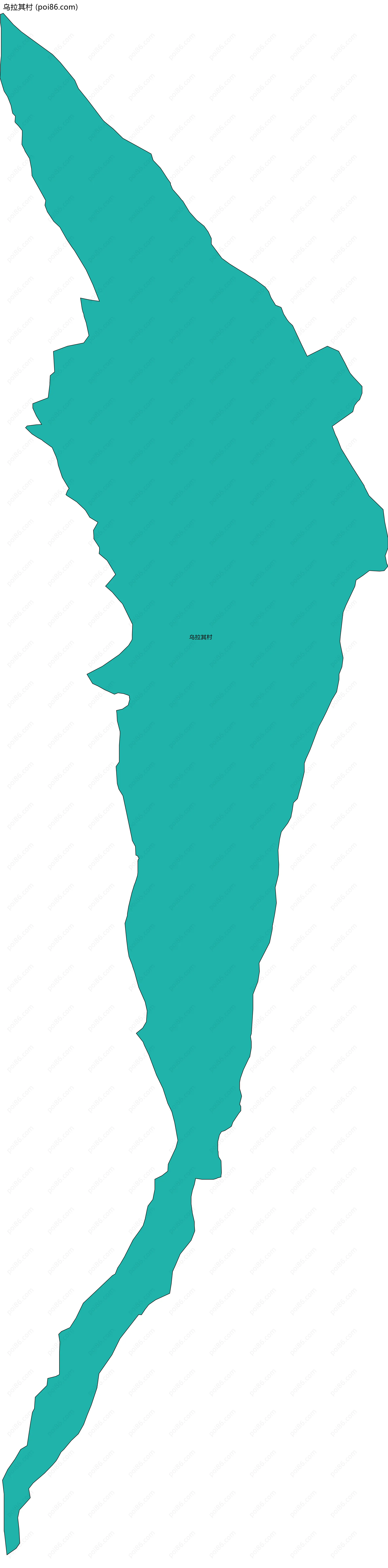 乌拉其村边界地图