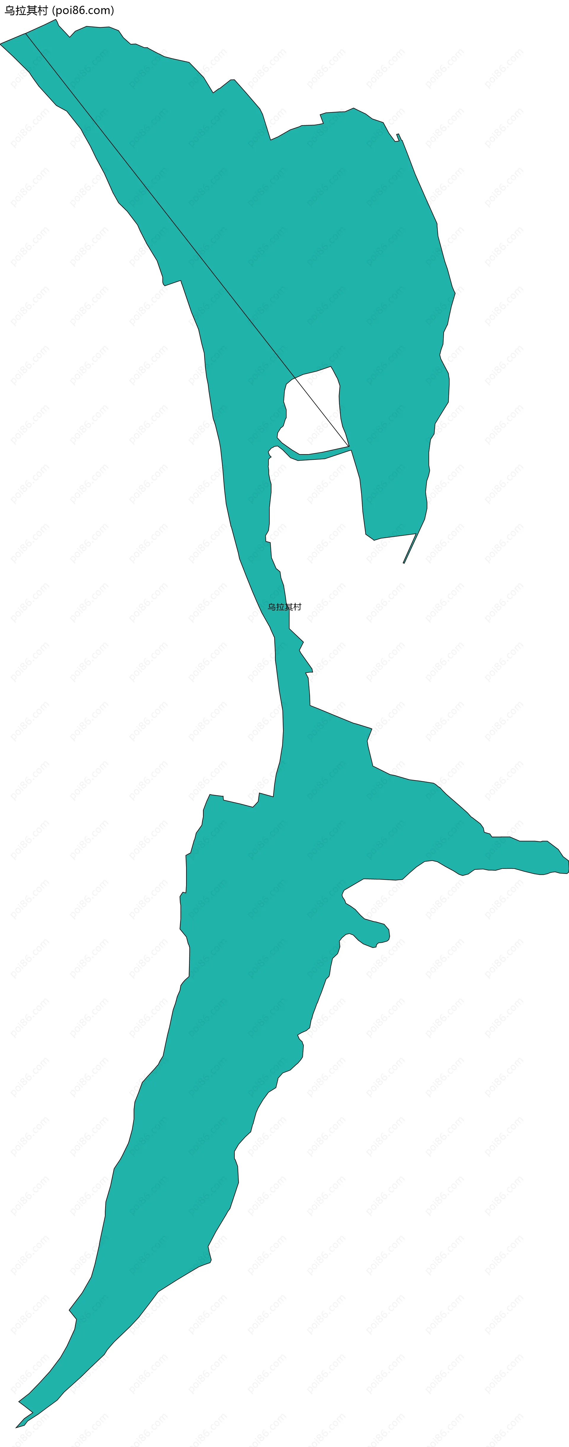 乌拉其村边界地图