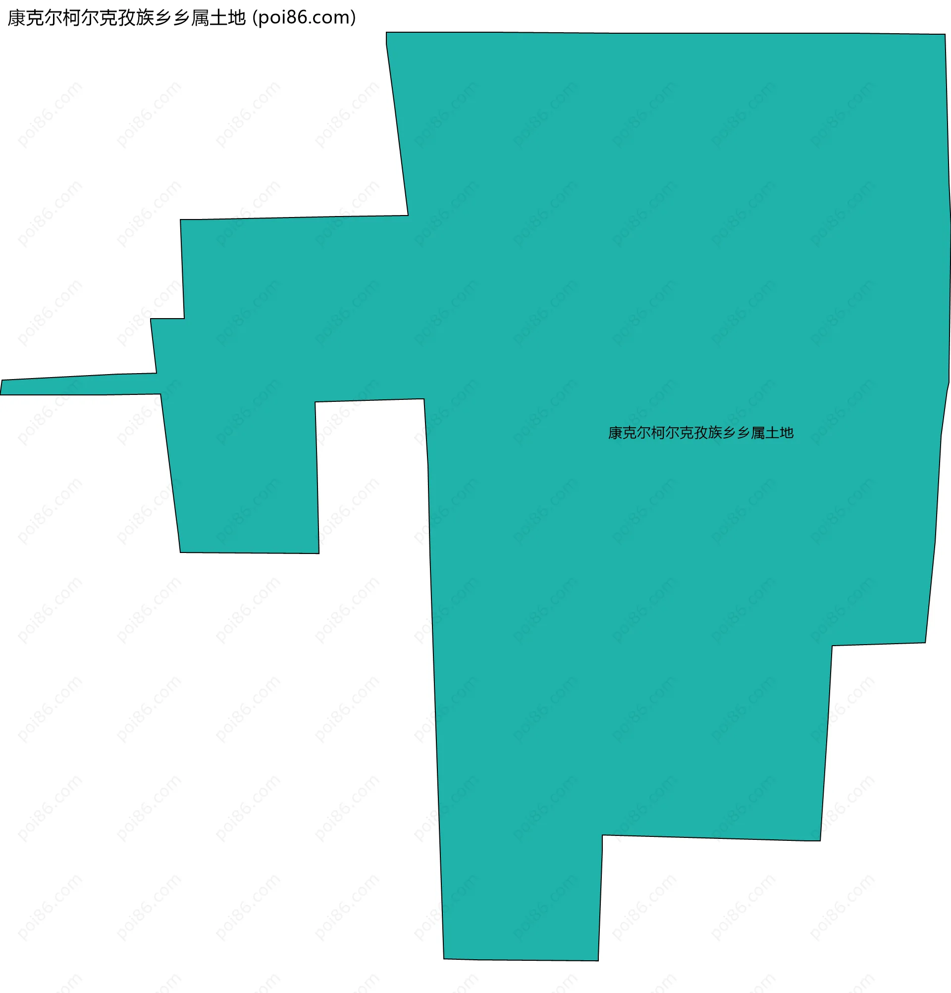 康克尔柯尔克孜族乡乡属土地边界地图
