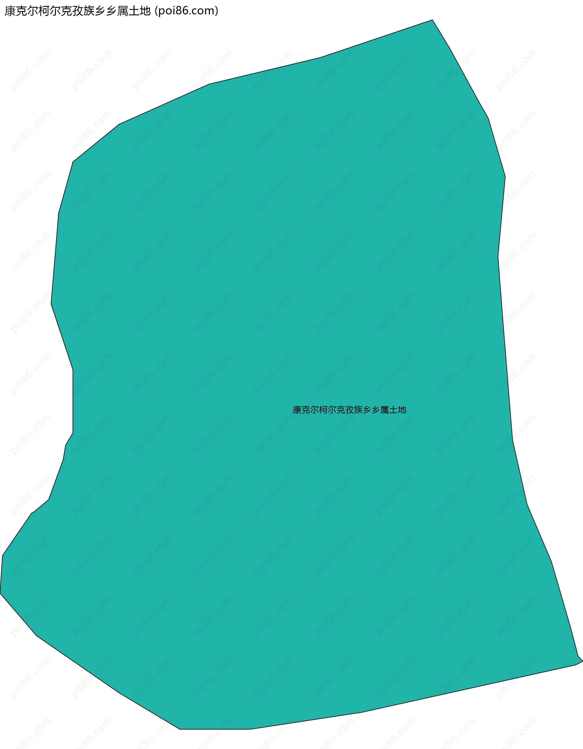 康克尔柯尔克孜族乡乡属土地边界地图