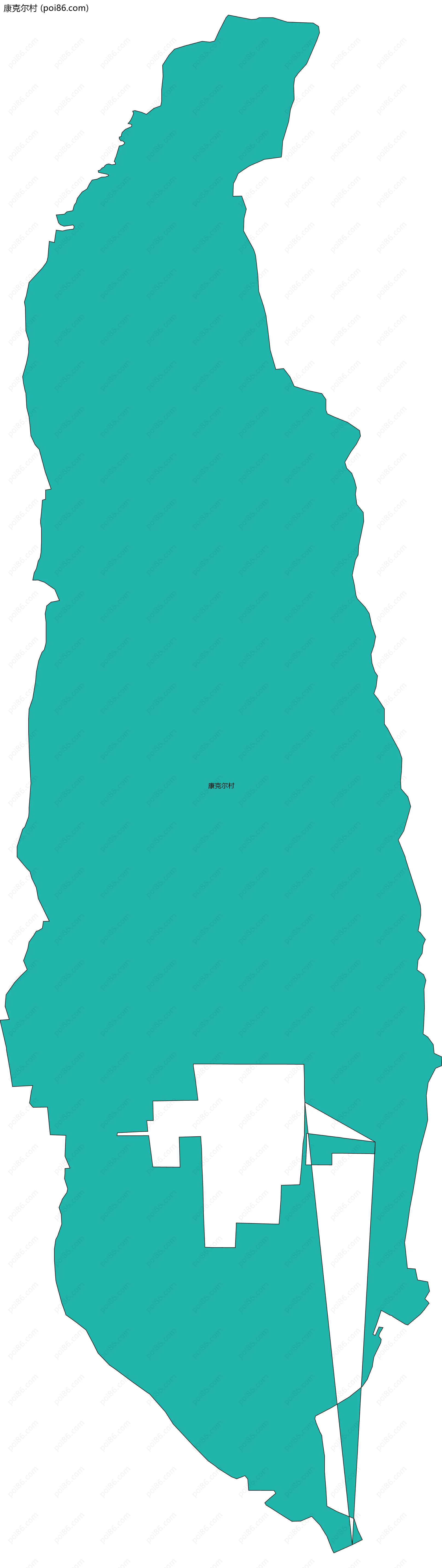 康克尔村边界地图