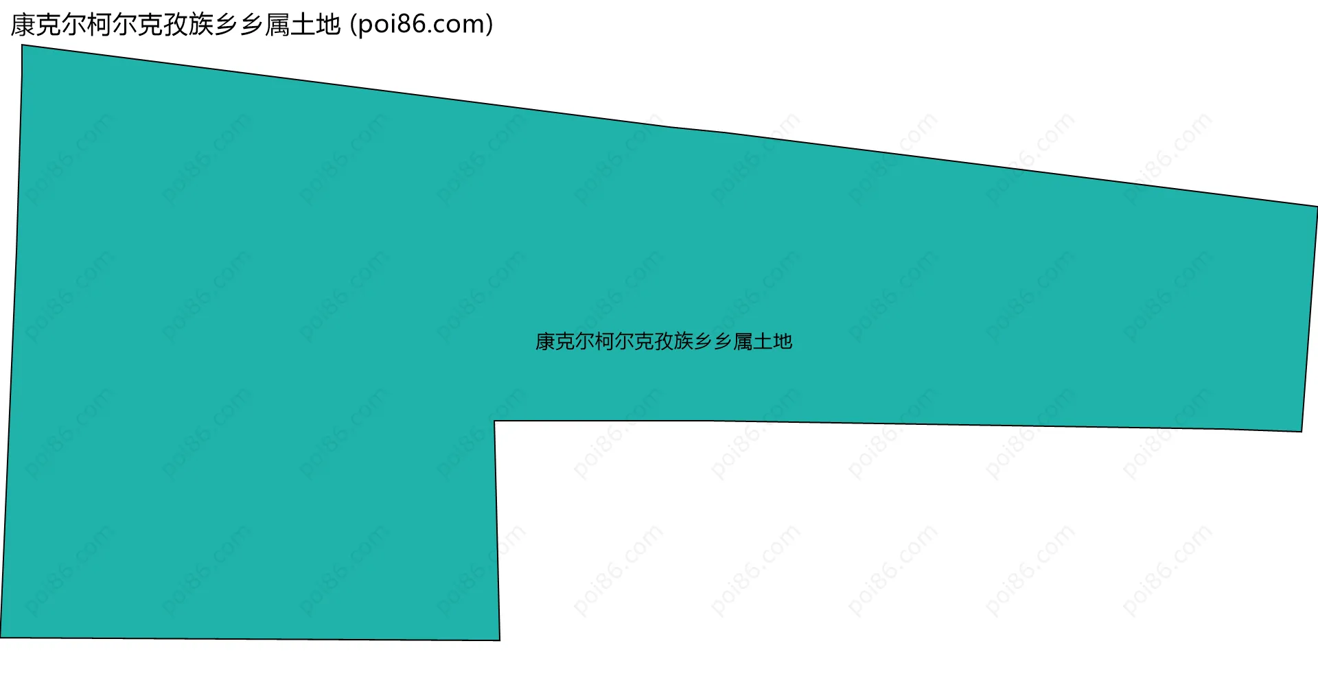 康克尔柯尔克孜族乡乡属土地边界地图