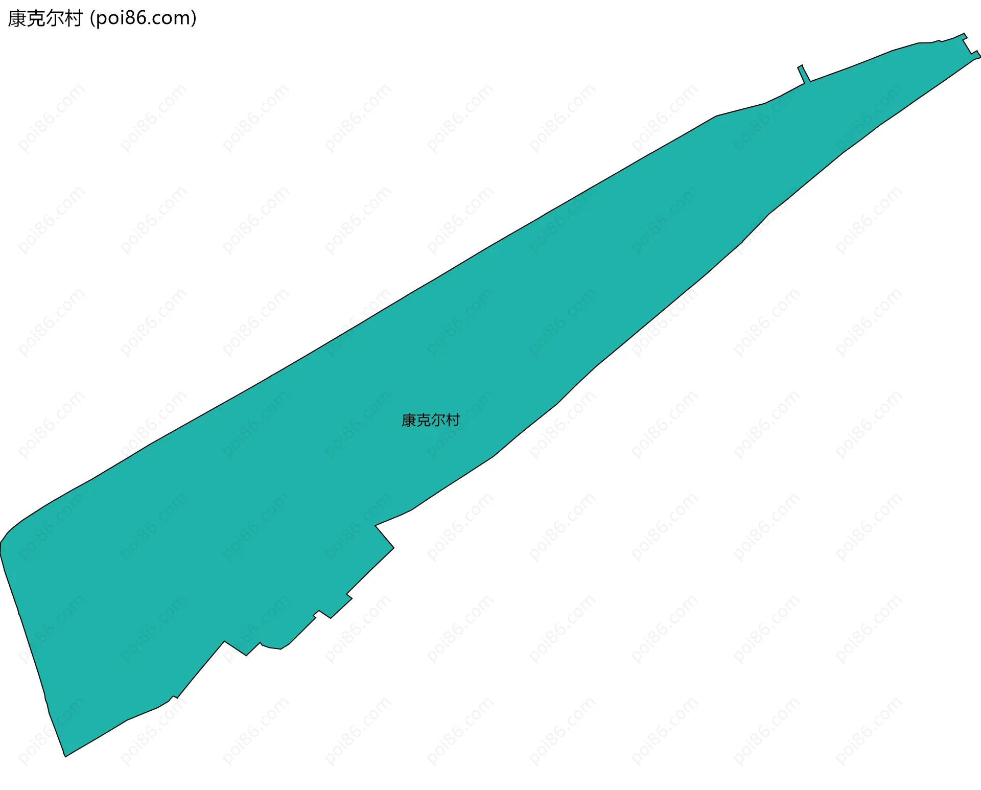 康克尔村边界地图
