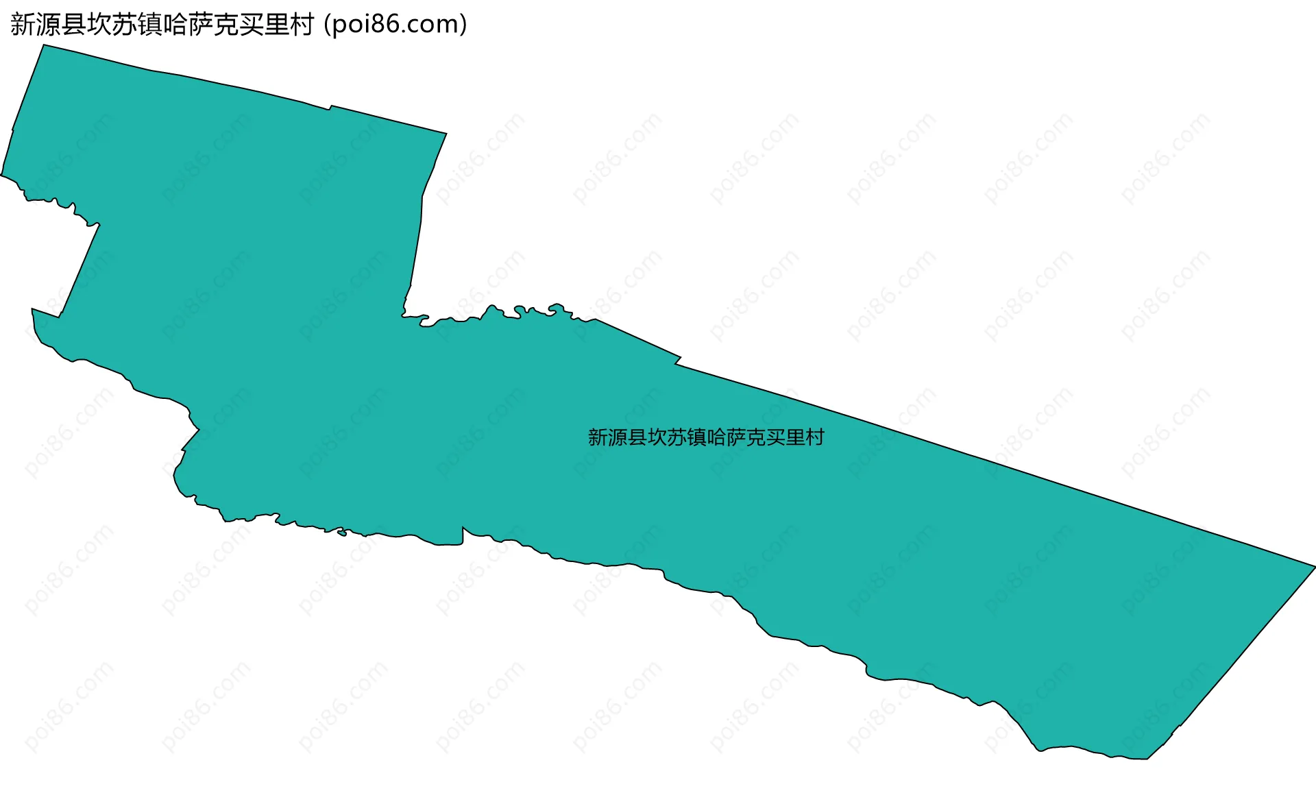 新源县坎苏镇哈萨克买里村边界地图