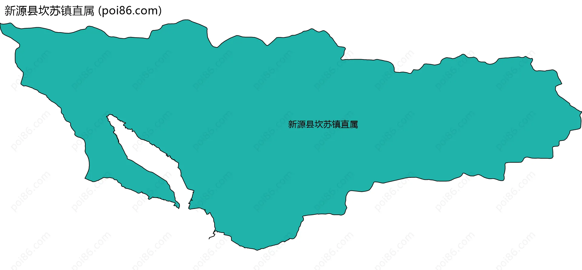 新源县坎苏镇直属边界地图