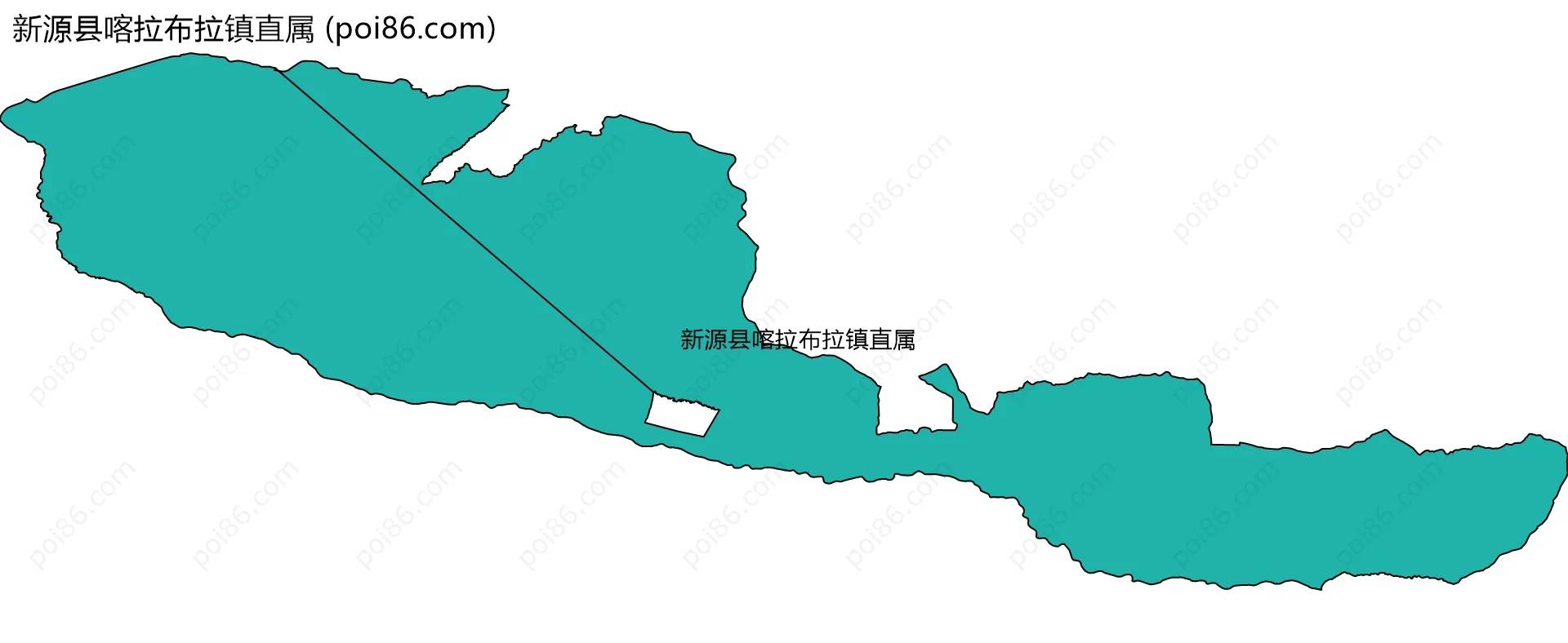 新源县喀拉布拉镇直属边界地图