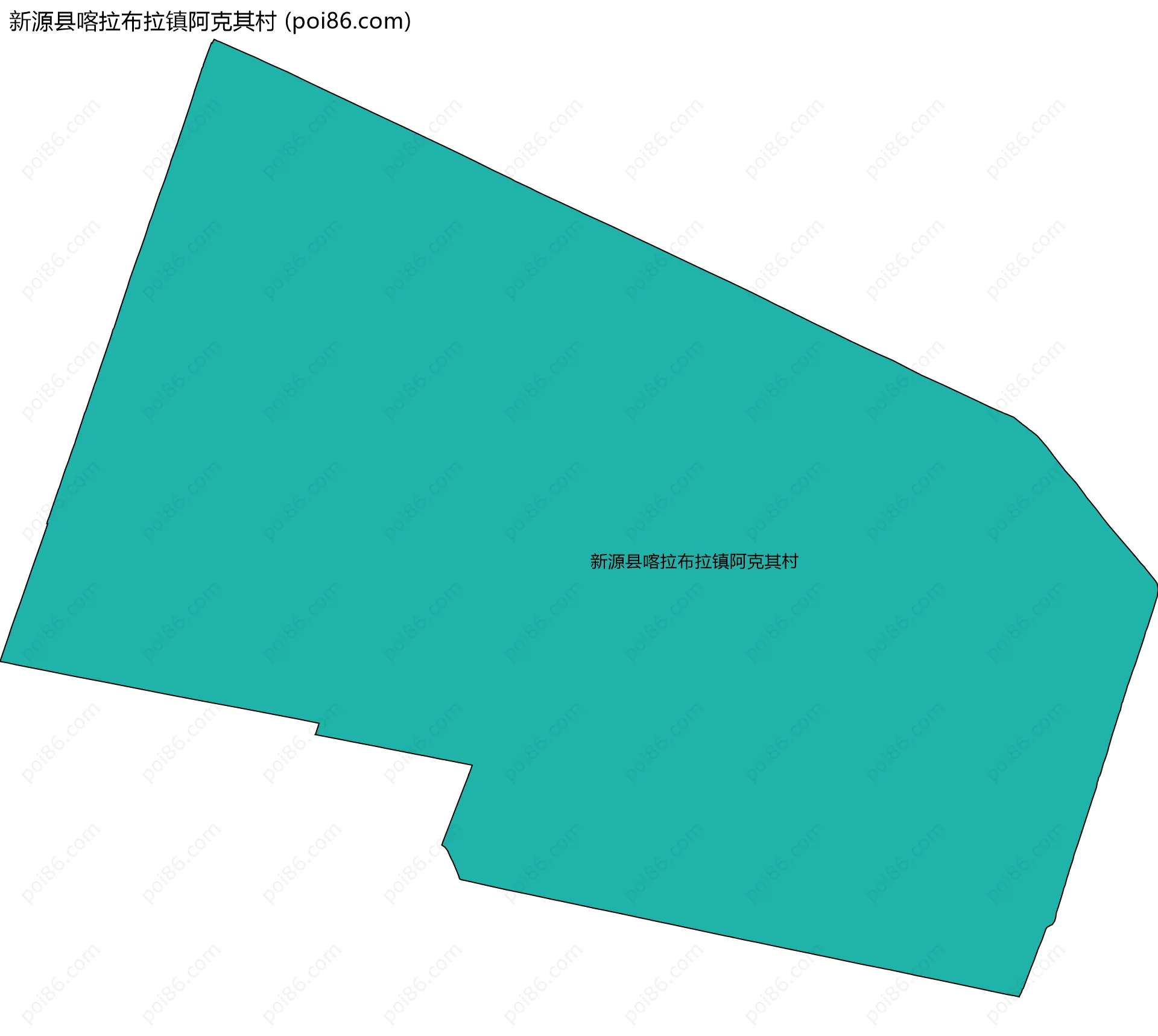 新源县喀拉布拉镇阿克其村边界地图