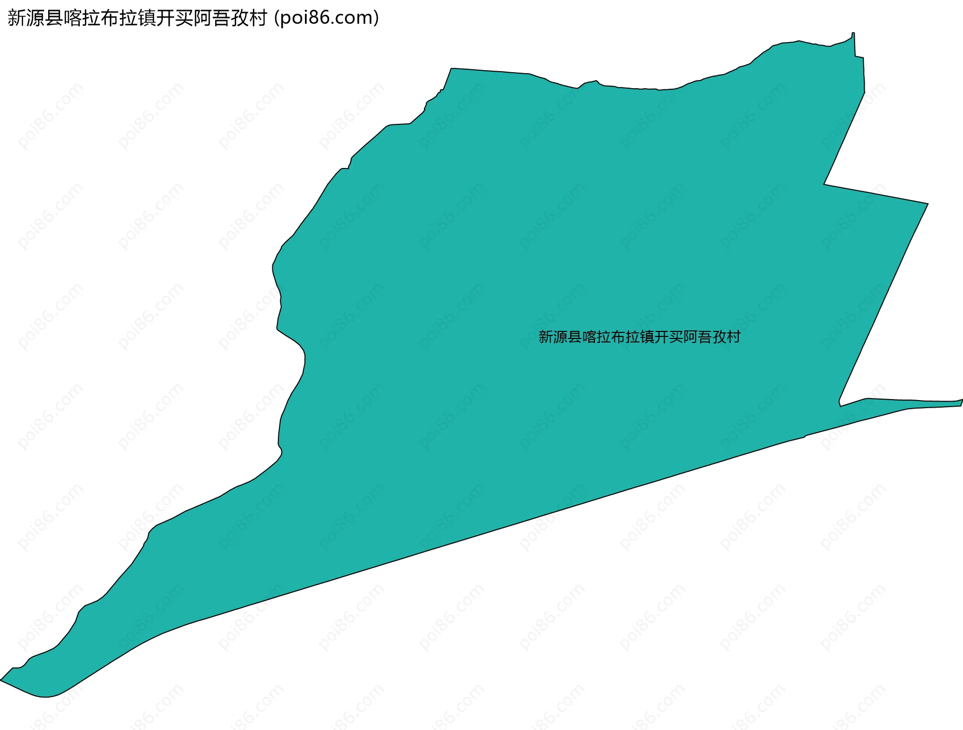 新源县喀拉布拉镇开买阿吾孜村边界地图