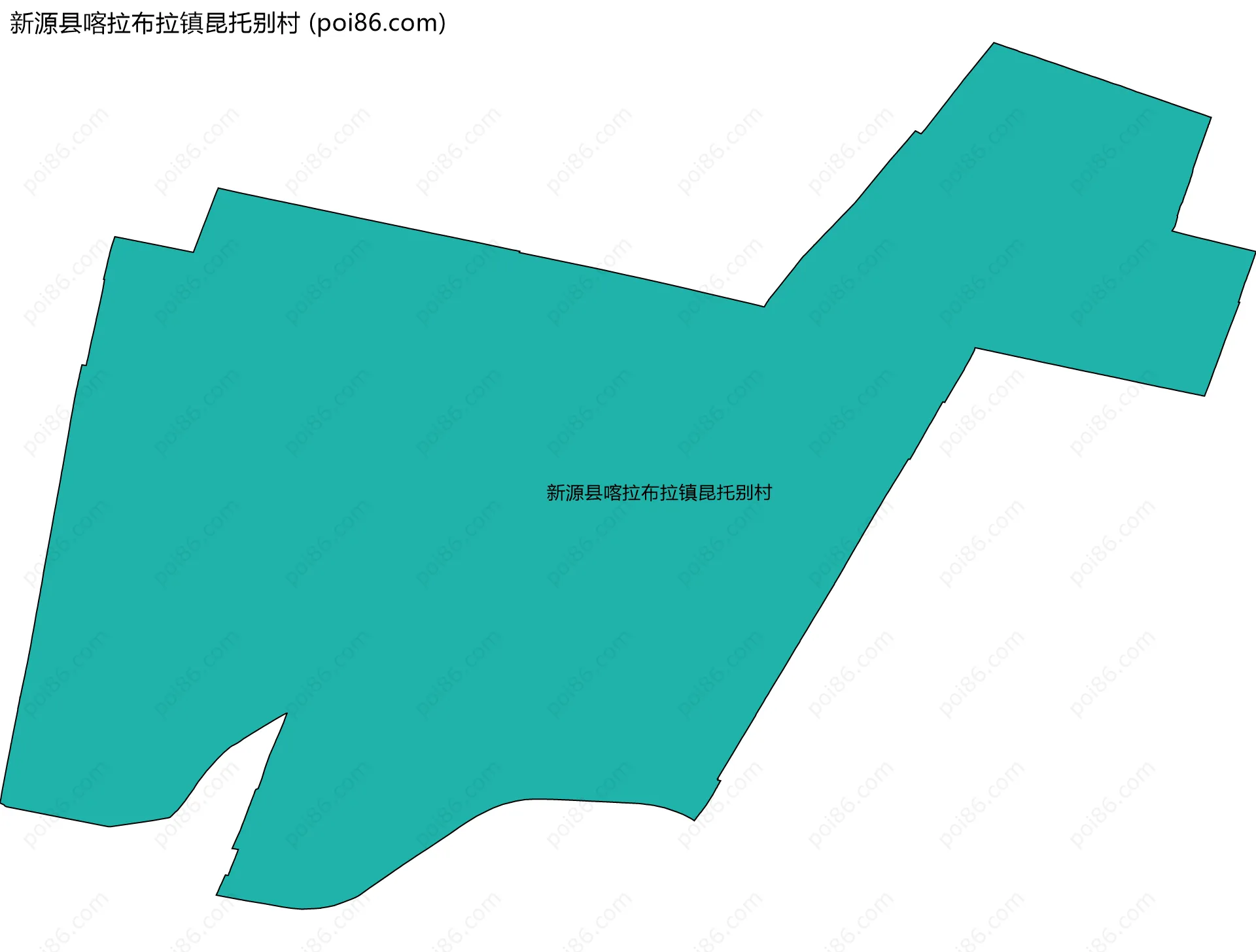 新源县喀拉布拉镇昆托别村边界地图